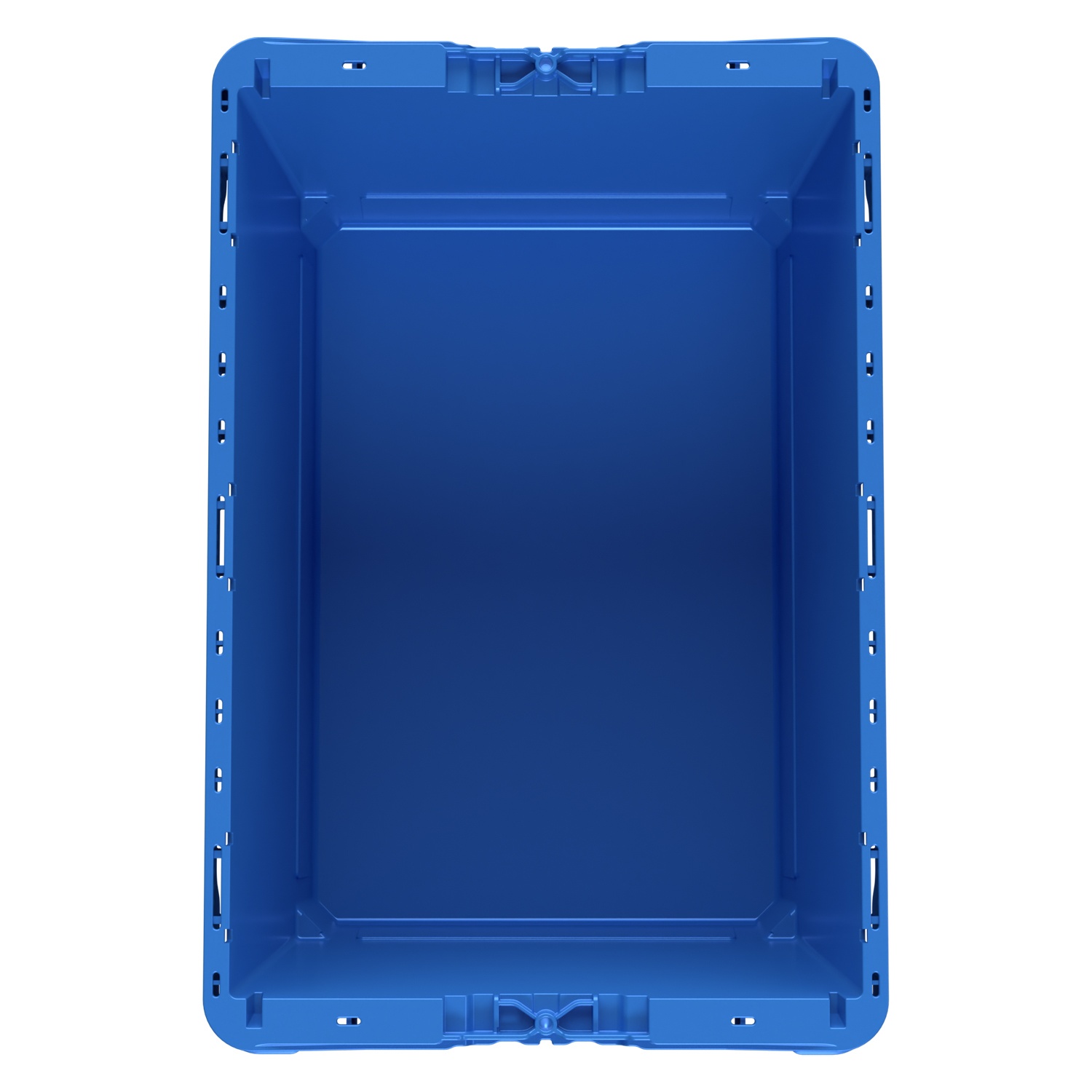 Вкладываемый контейнер INSTORE KV-6437 600x400x370 мм iPlast голубой со сплошным дном