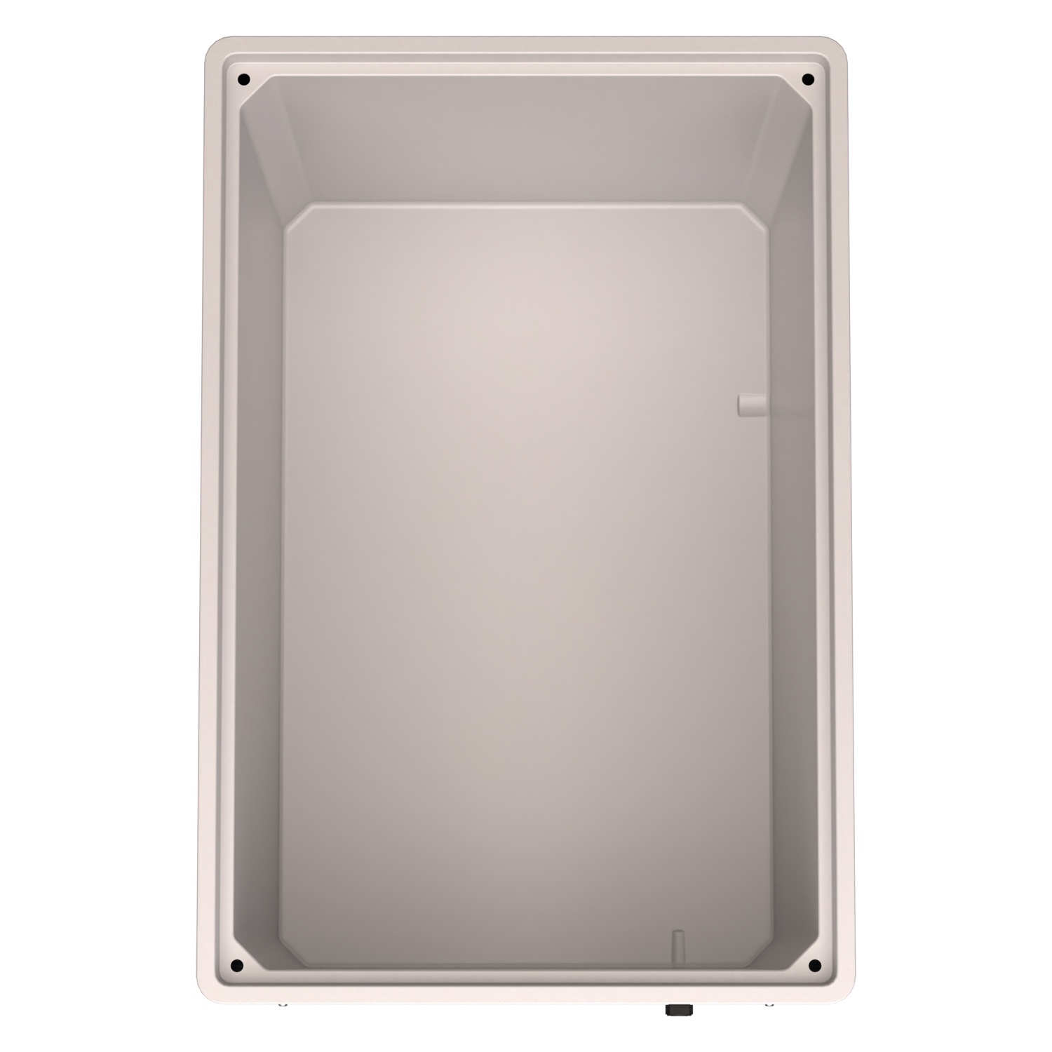 Большой контейнер 1200х800х920 мм iPlast iBOX светло-серый со сплош. стенками и дном, на колёсах с пробкой 1 дюйм