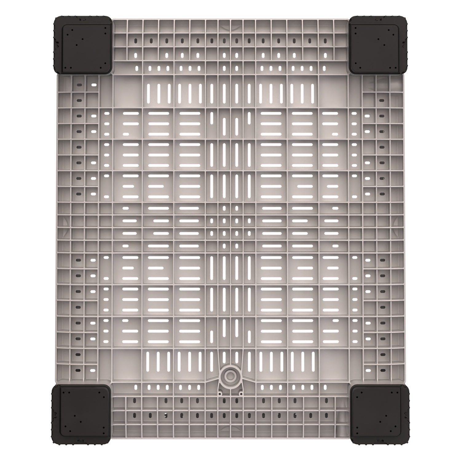 Большой контейнер 1200x1000x760 мм iPlast iBOX светло-серый c перфорированными стенками и дном, на ножках Большой контейнер 1200x1000x760 мм iPlast iBOX светло-серый c перфорированными стенками и дном, на ножках