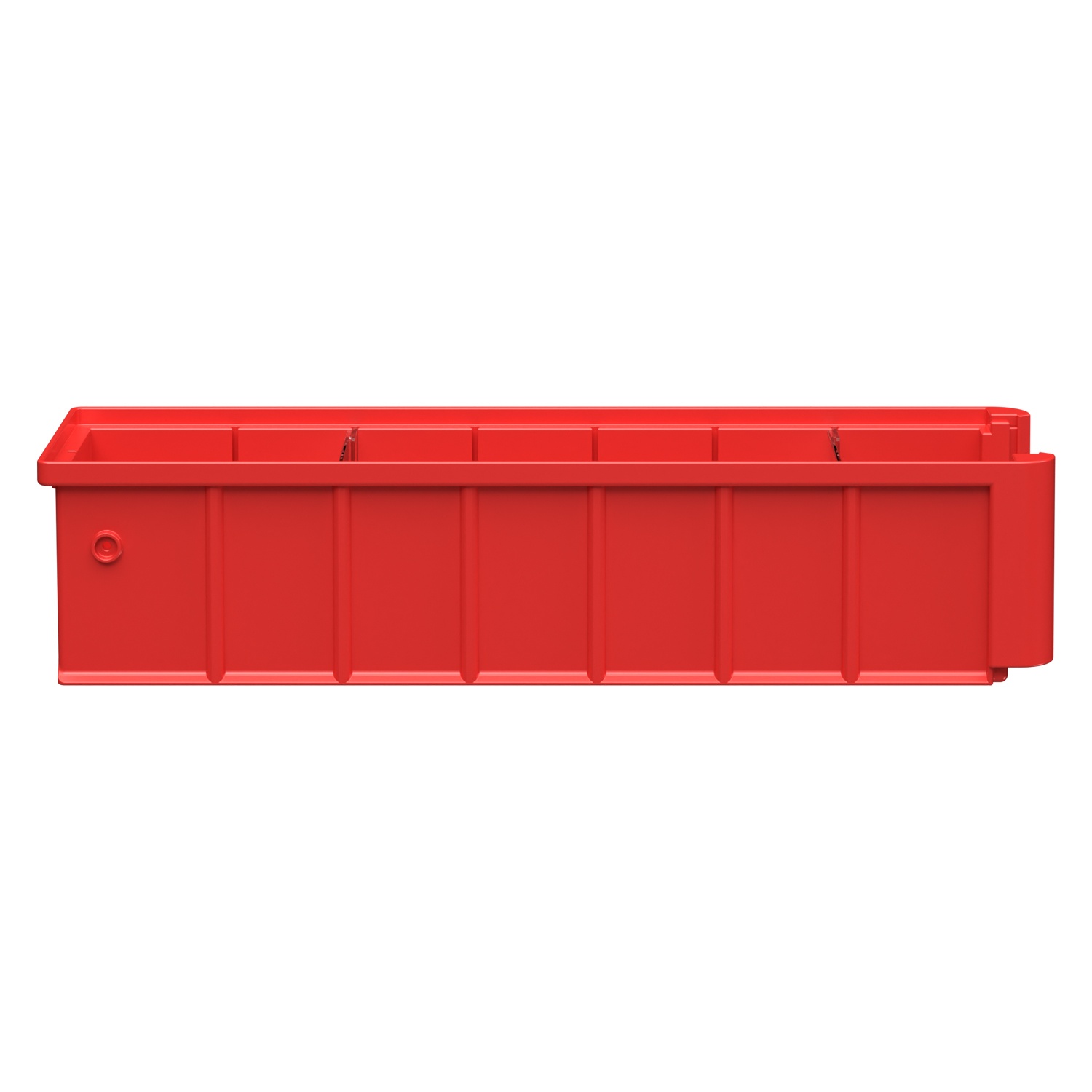 Полочный контейнер SK-4109 400х117х90 мм iPlast красный с 2 поперечными перегородками Полочный контейнер SK-4109 400х117х90 мм iPlast красный с 2 поперечными перегородками