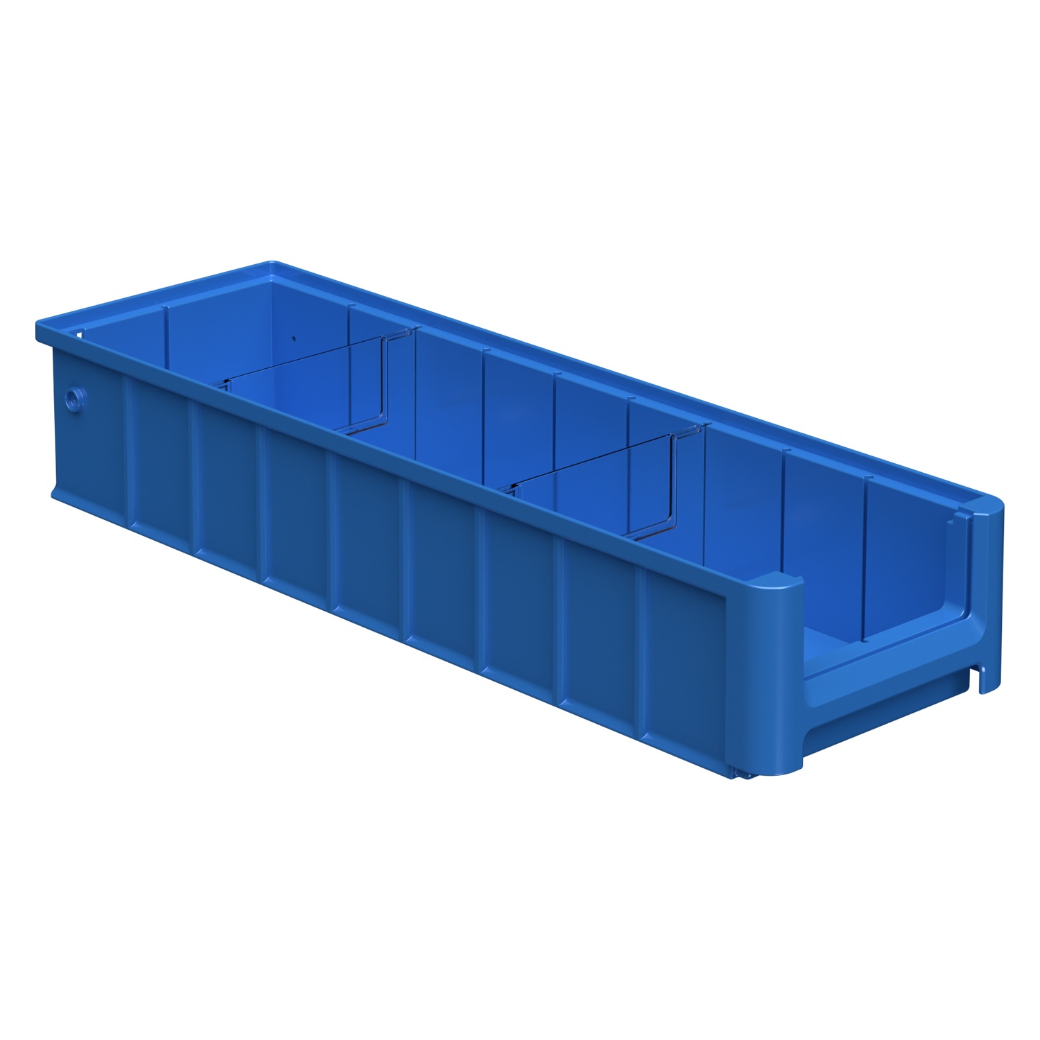 Полочный контейнер SK-51509 500х155х90 мм iPlast голубой с 2 поперечными перегородками