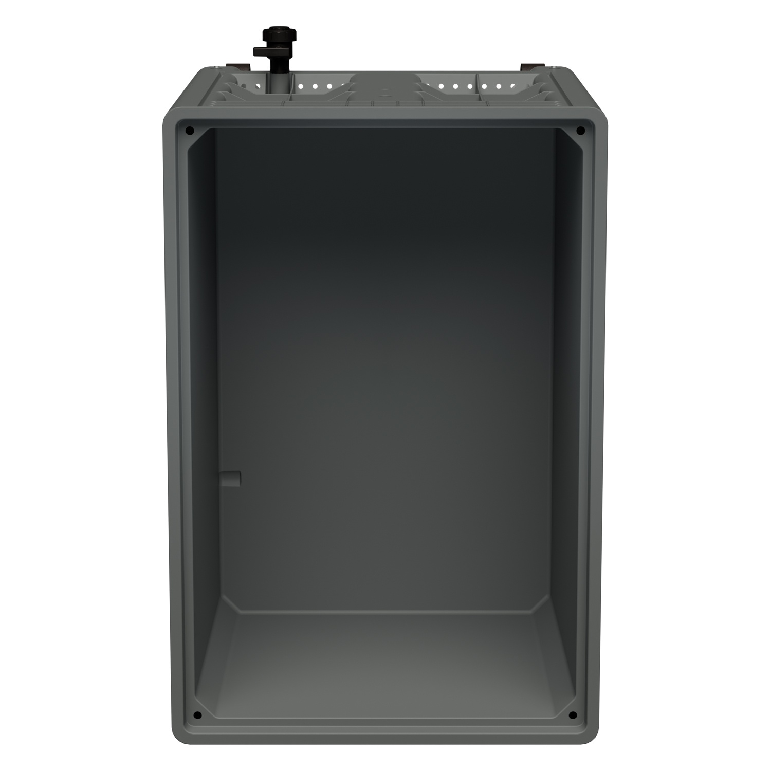 Большой контейнер 1200х800х920 мм iPlast iBOX светло-серый со сплош. стенками и дном, на колёсах с краном 1 дюйм