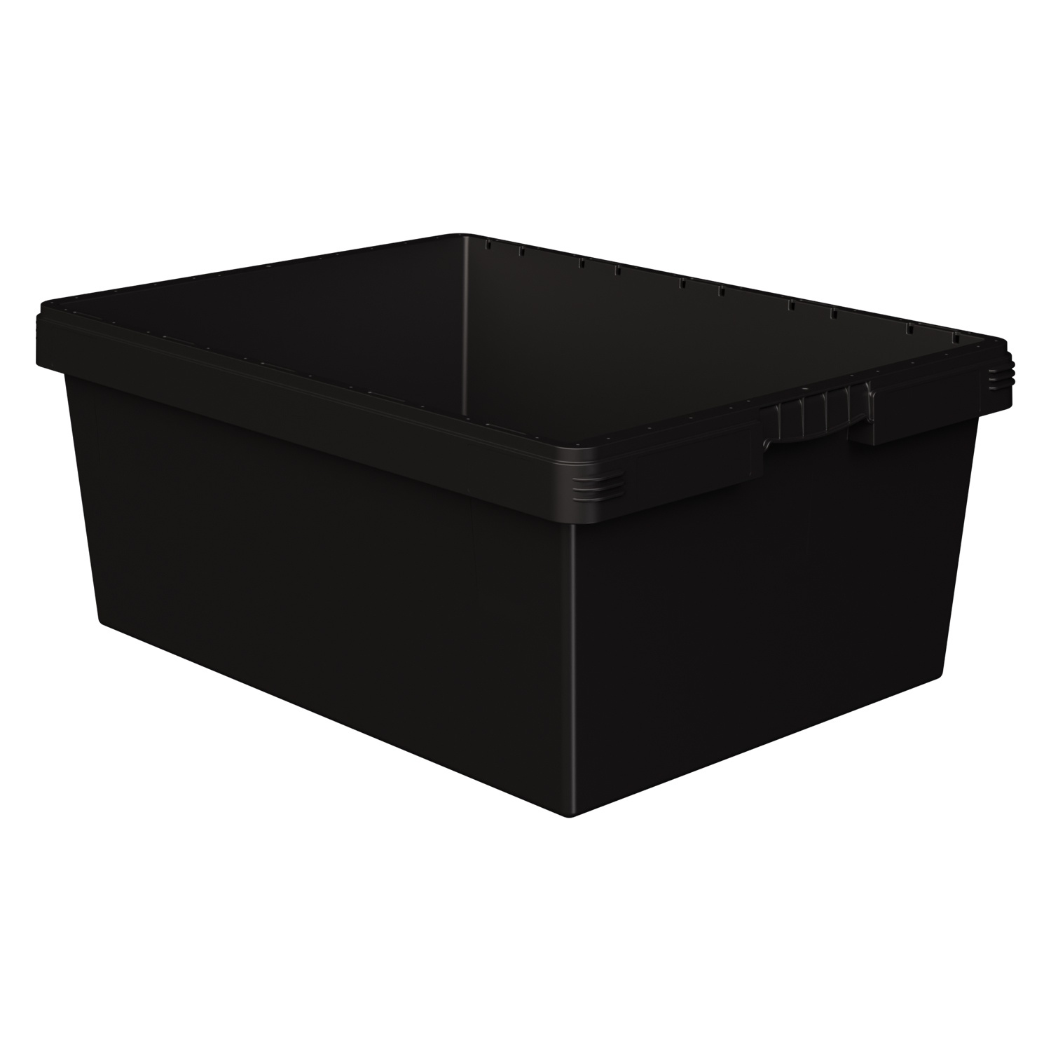 Вкладываемый контейнер INSTORE KV-8632 800x600x320 мм iPlast чёрный со сплошным дном