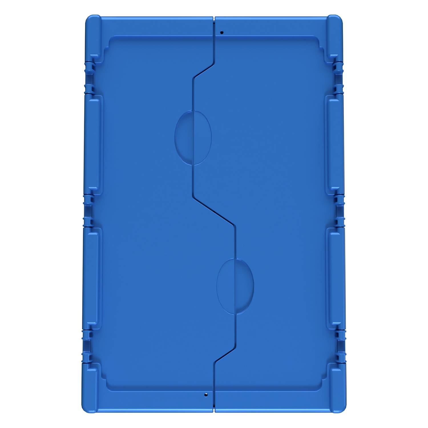 Вкладываемый контейнер INSTORE KV-6442 600х400х420 мм iPlast голубой со сплошным дном и распашной крышкой