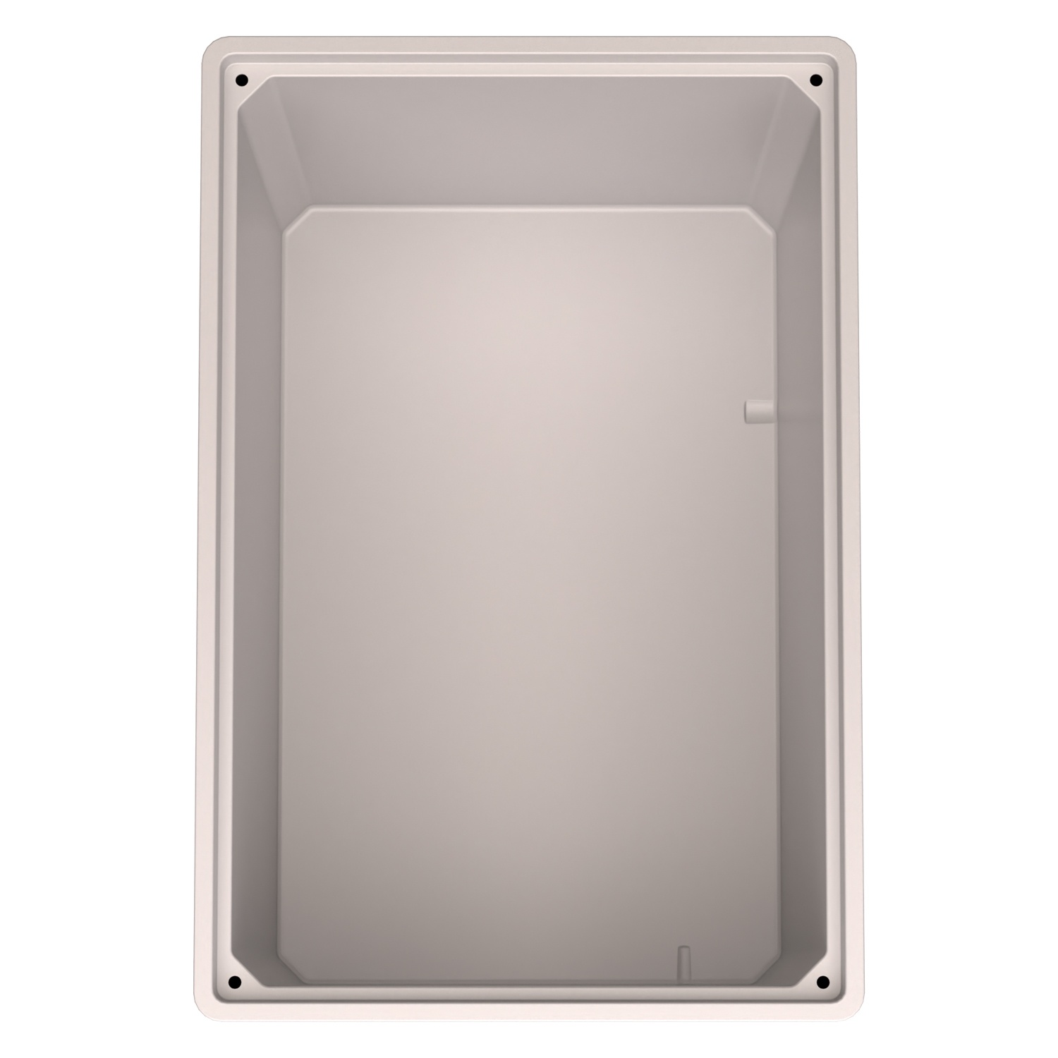 Большой контейнер 1200х800х800 мм iPlast iBOX светло-серый со сплош. стенками, дном на полозьях с пробкой 2 дюйма