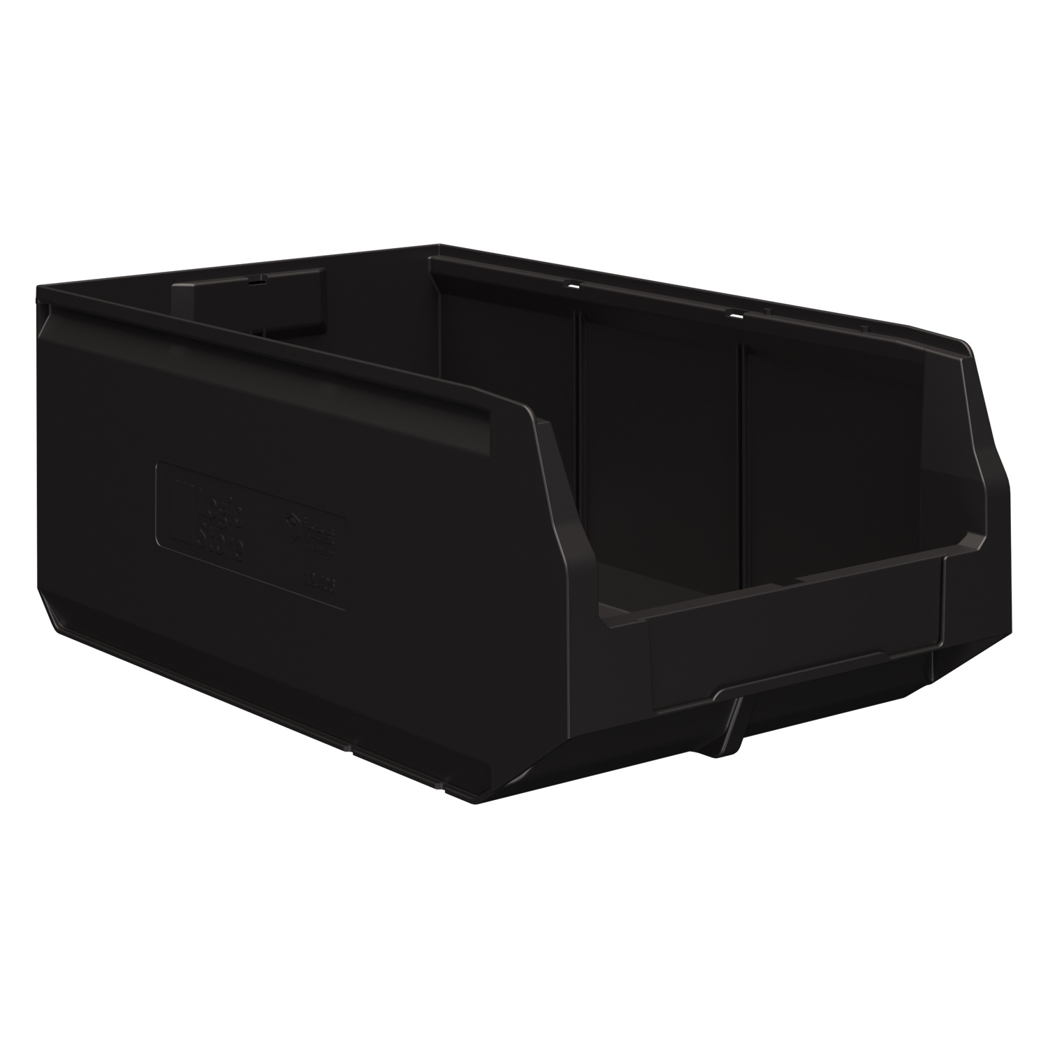 Складской лоток Logic Store 500х300х200 мм iPlast чёрный ЭКО с отверстиями для перегородок N1 (12.406.1)