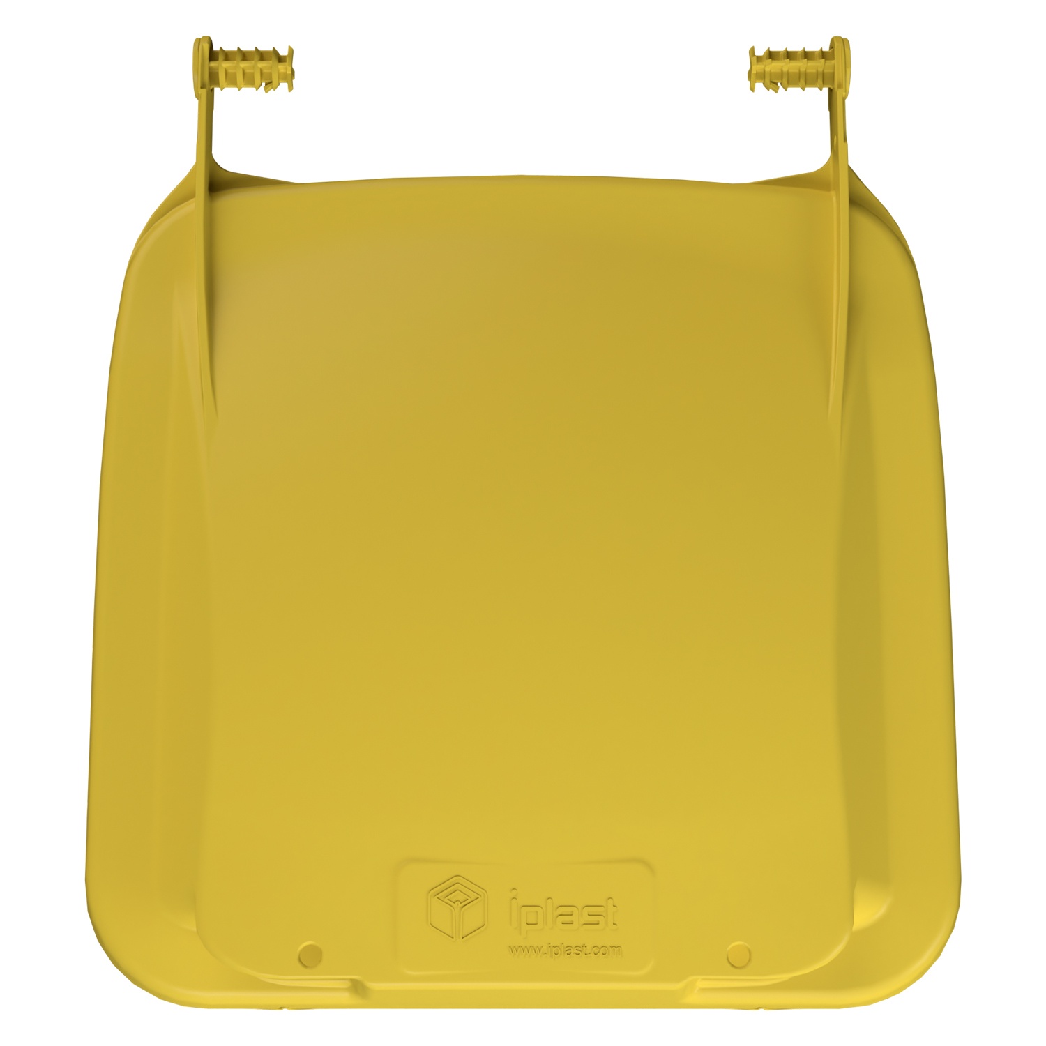 Крышка для мусорного контейнера 120 л (Light) iPlast жёлтая c осями для крепления