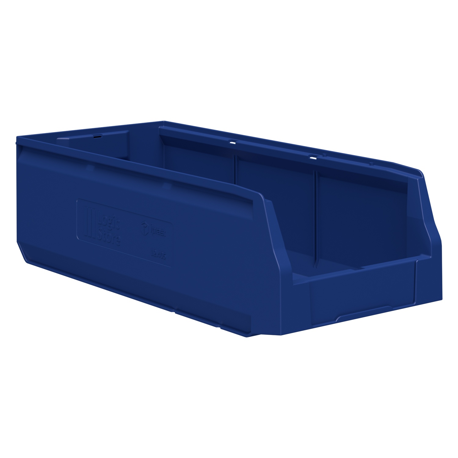 Складской лоток Logic Store 500х225х150 мм iPlast синий индиго с отверстиями для перегородок N1 (12.405.1)