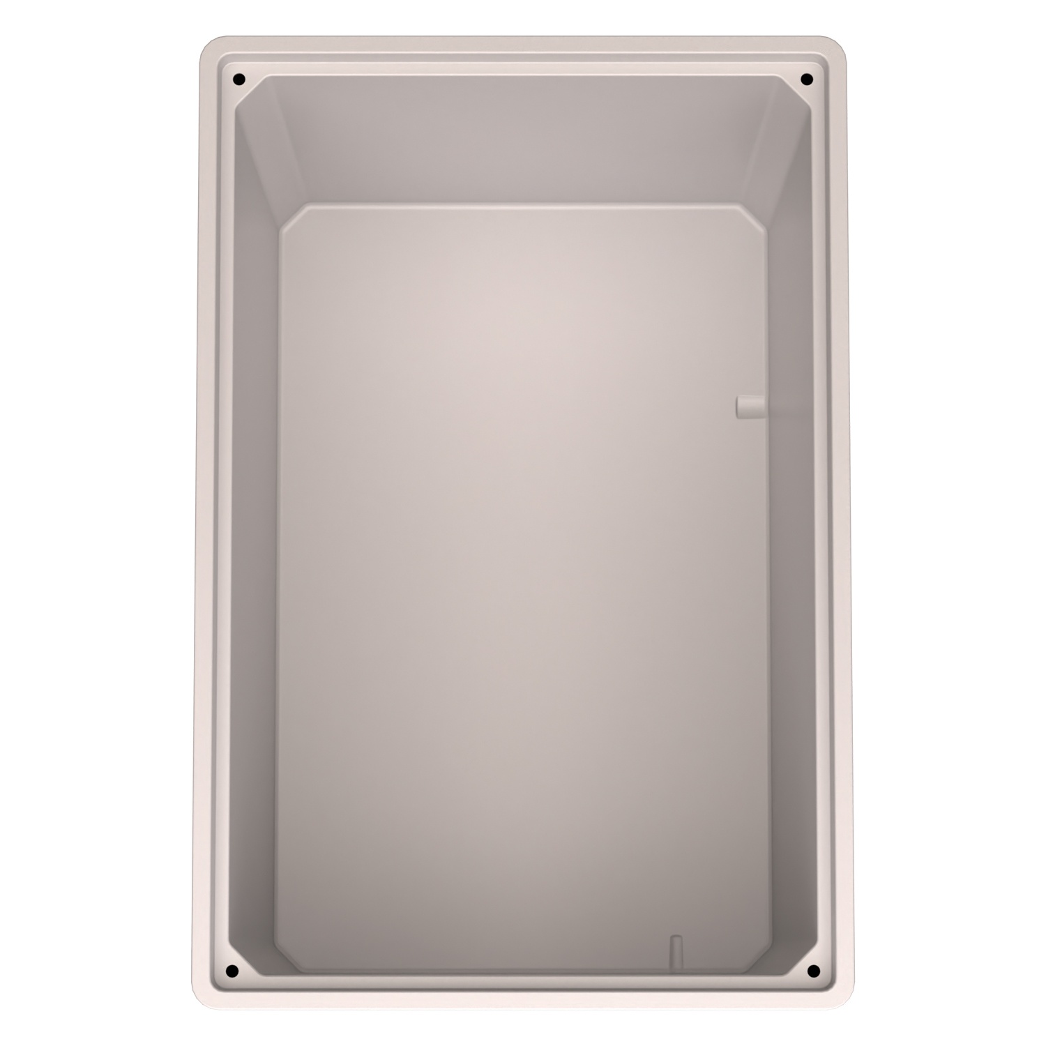 Большой контейнер 1200х800х800 мм iPlast iBOX светло-серый со сплош. стенками и дном, на ножках с пробкой 2 дюйма
