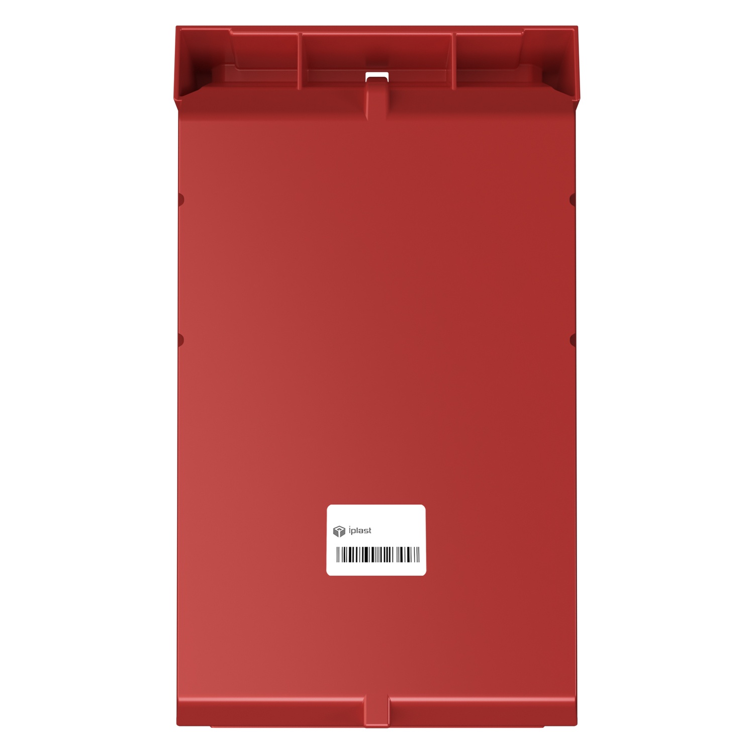 Складской лоток Logic Store 400x225x150 мм iPlast красный с наклейкой 50x70 мм сбоку