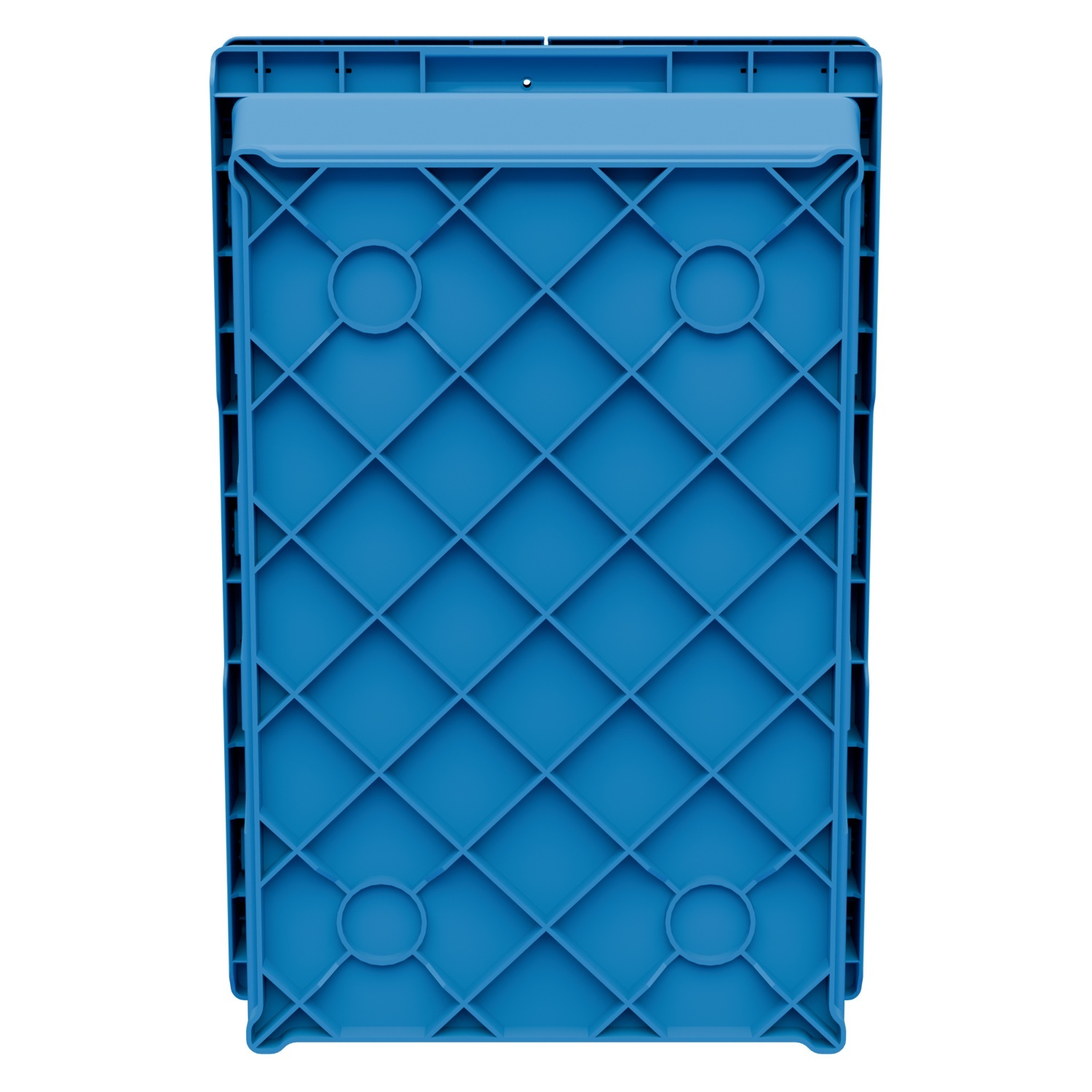 Вкладываемый контейнер INSTORE KVR-6422 600х400х245 мм iPlast голубой с усиленным дном и распашной крышкой