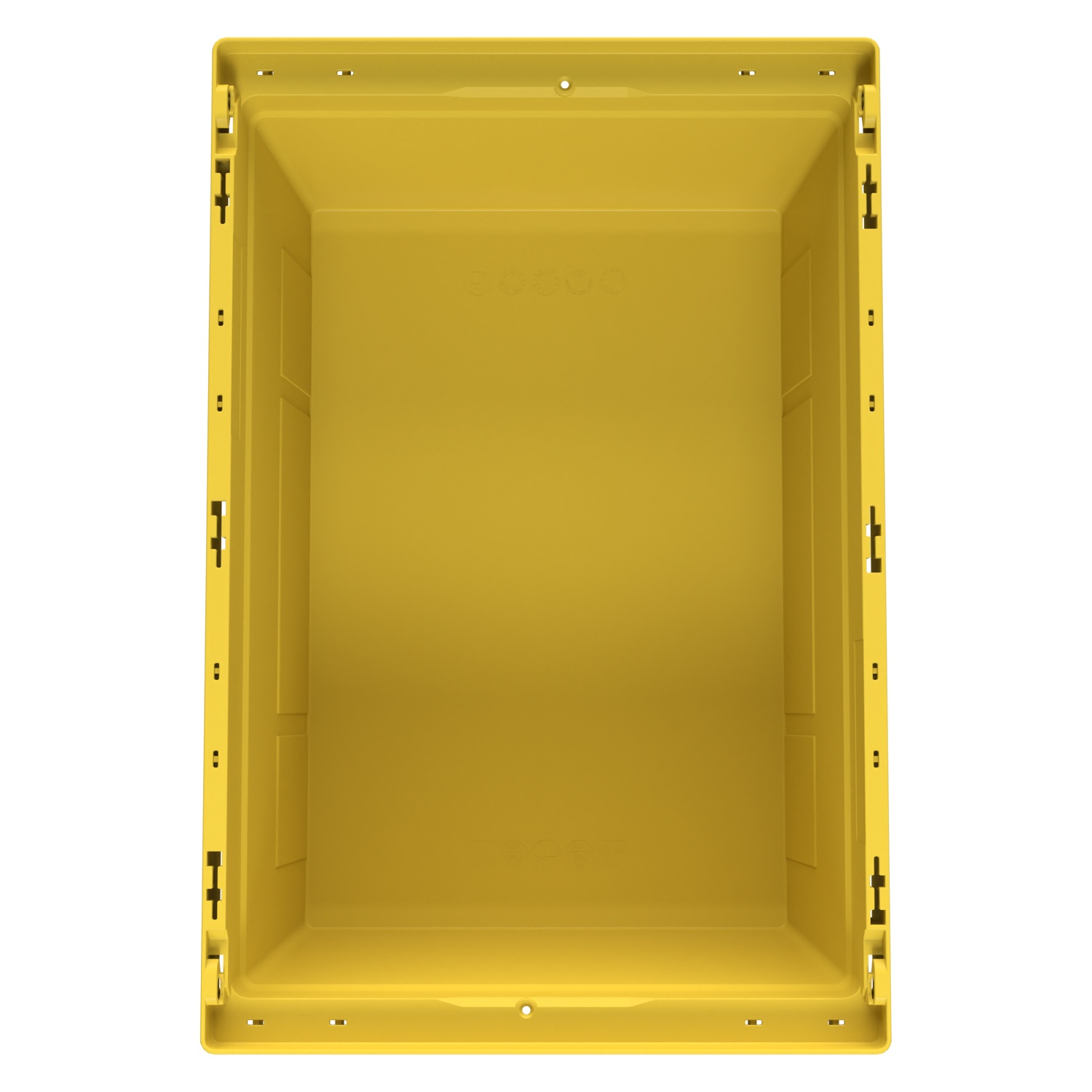 Вкладываемый контейнер INSTORE KV-6427 600x400x272 мм iPlast жёлтый со сплошным дном
