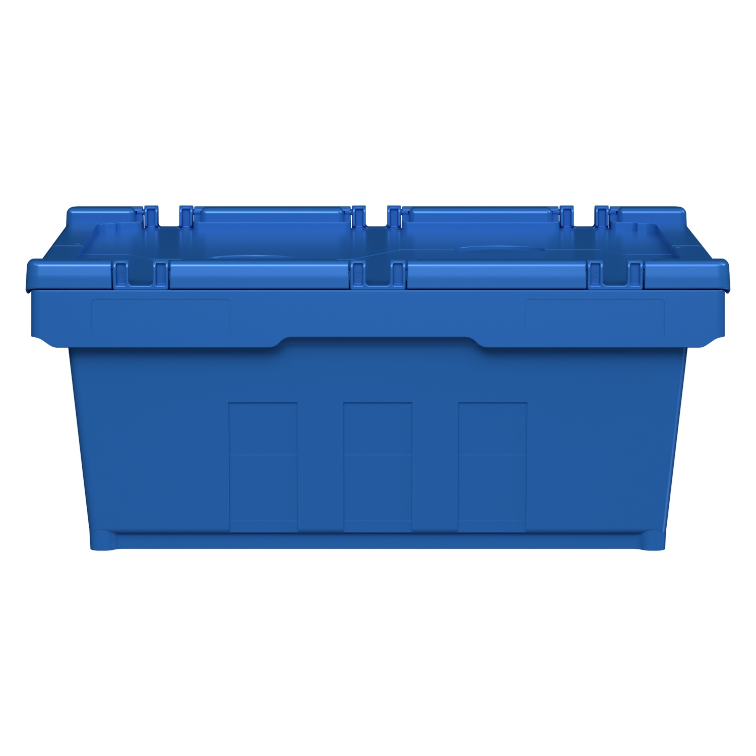 Вкладываемый контейнер INSTORE KVR-6422 600х400х245 мм iPlast голубой с усиленным дном и распашной крышкой
