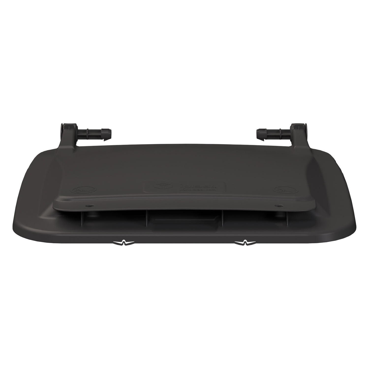 Крышка для мусорного контейнера 240 л (Light) iPlast тёмно-серая c осями для крепления