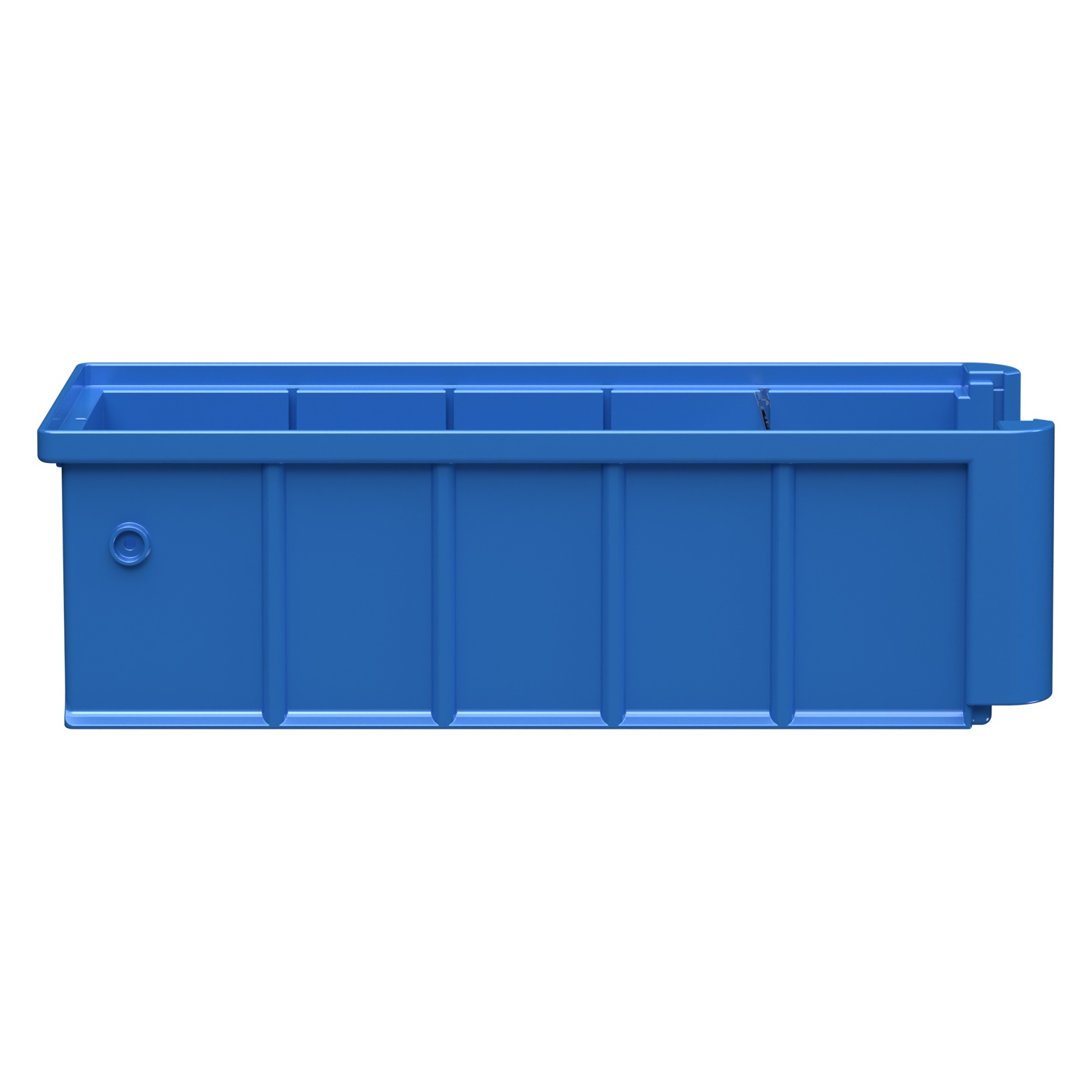 Полочный контейнер SK-3109 300х117х90 мм iPlast голубой с 1 поперечной перегородкой Полочный контейнер SK-3109 300х117х90 мм iPlast голубой с 1 поперечной перегородкой