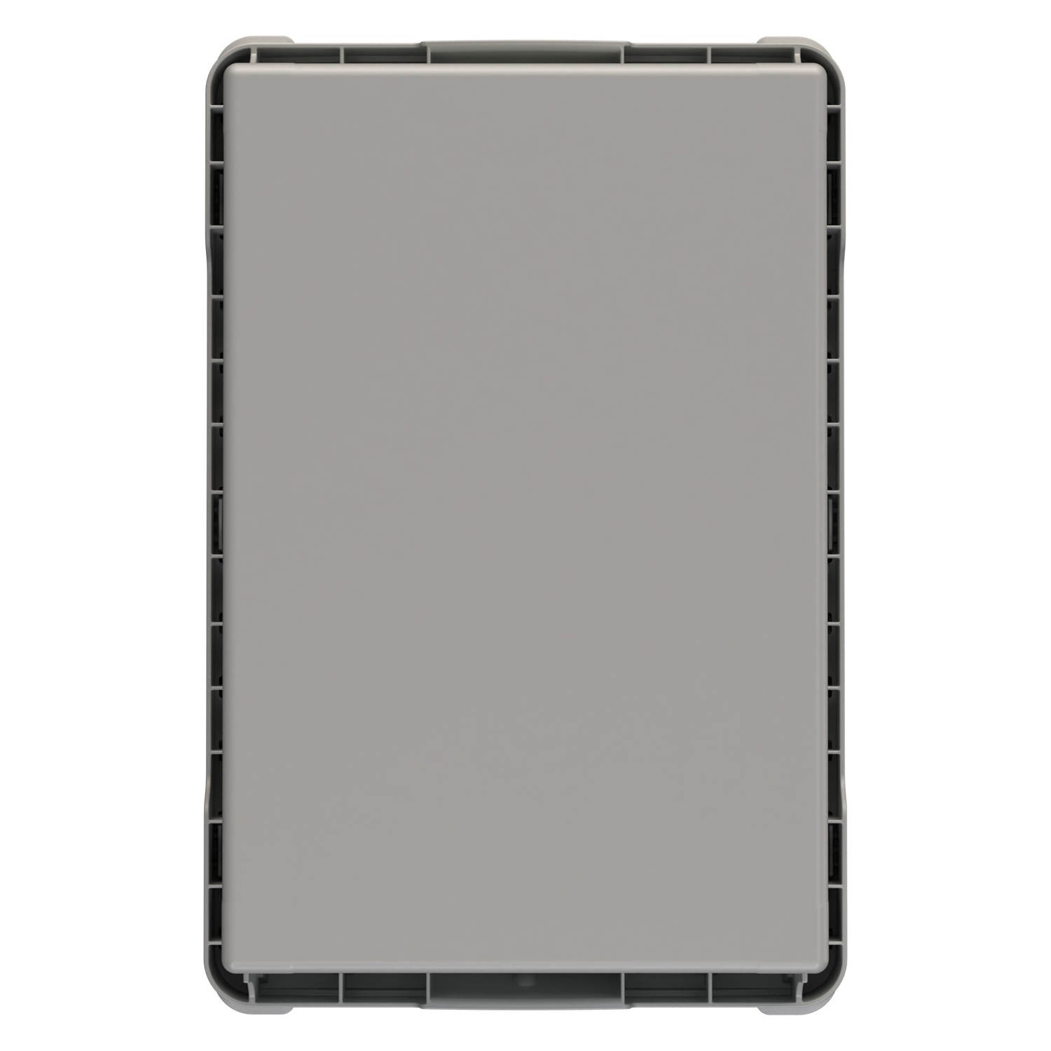 Вкладываемый контейнер INSTORE KV-6442.1 600х398х420 мм iPlast серый со сплошным дном и распашной крышкой