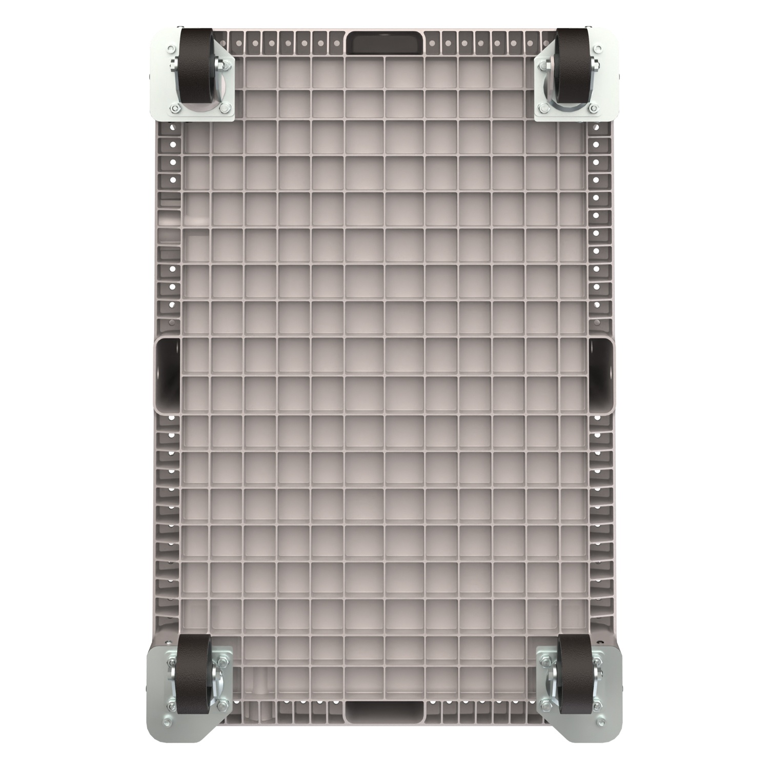 Большой контейнер 1200x800x920 мм iPlast iBOX светло-серый со сплошными стенками и дном, на колёсах