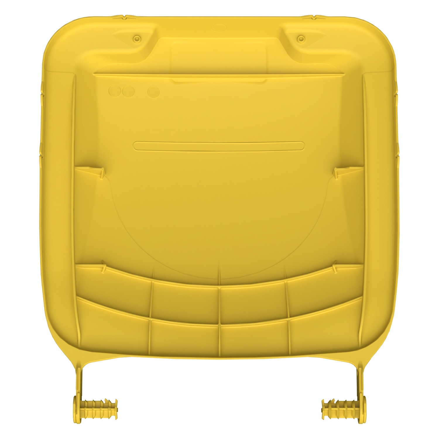 Крышка для мусорного контейнера 120 л (Light) iPlast жёлтая c осями для крепления