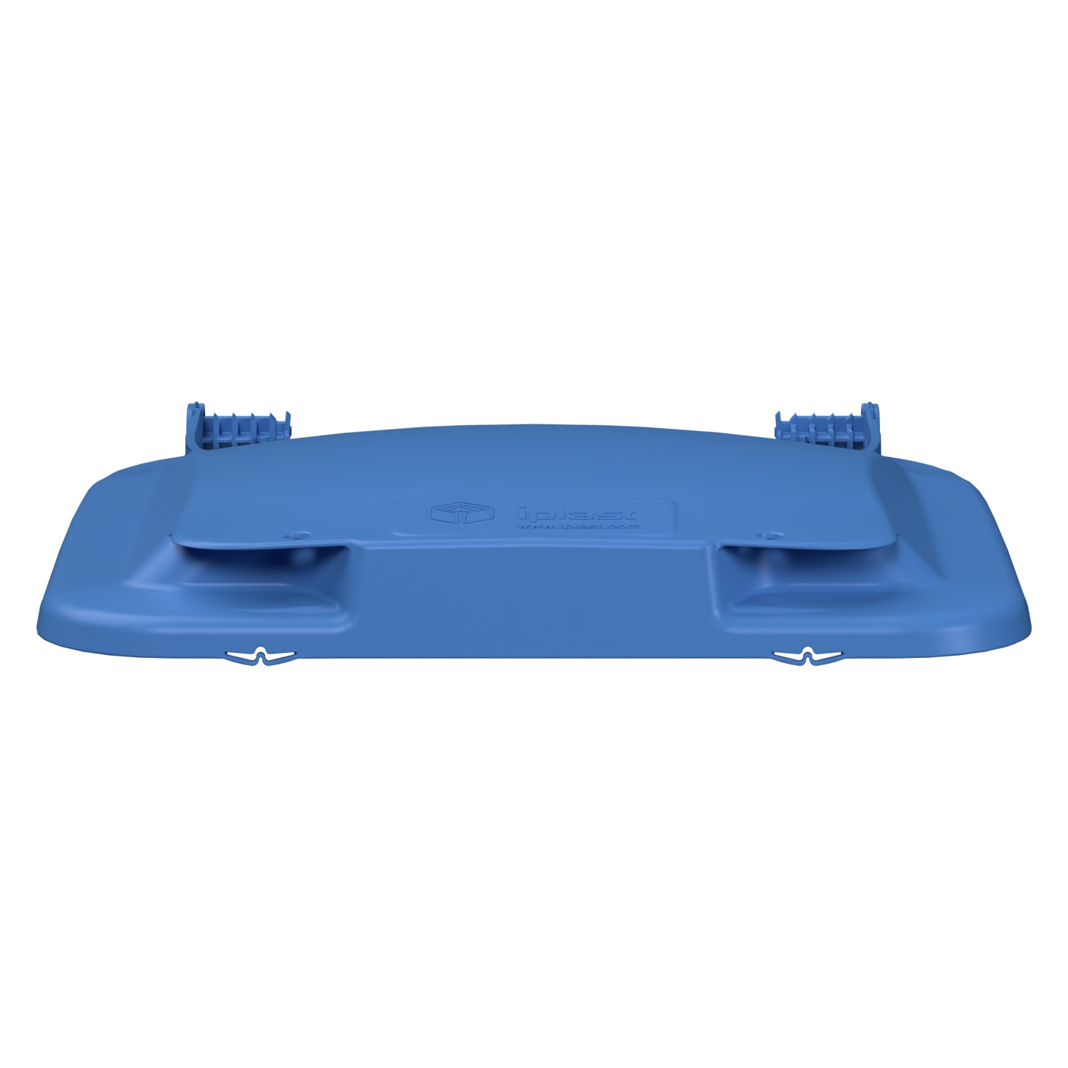 Крышка для мусорного контейнера 120 л (Light) iPlast тёмно-голубая c осями для крепления