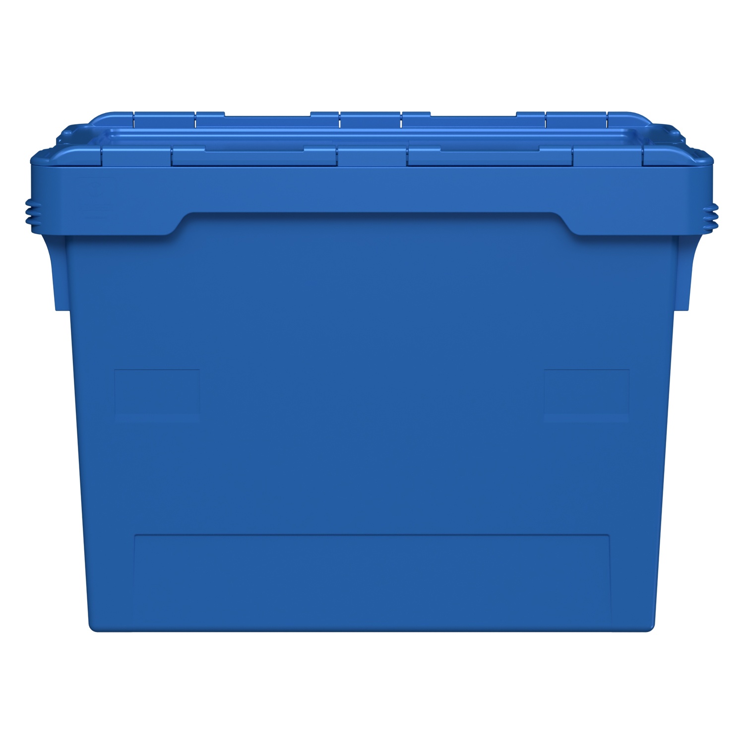 Вкладываемый контейнер INSTORE KV-6442.1 600х400х420 мм iPlast голубой со сплошным дном и распашной крышкой Вкладываемый контейнер INSTORE KV-6442.1 600х400х420 мм iPlast голубой со сплошным дном и распашной крышкой