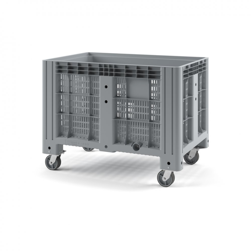 Пластиковый контейнер IBOX 1200х800 (перфорированный, на колесах) Пластиковый контейнер IBOX 1200х800 (перфорированный, на колесах)