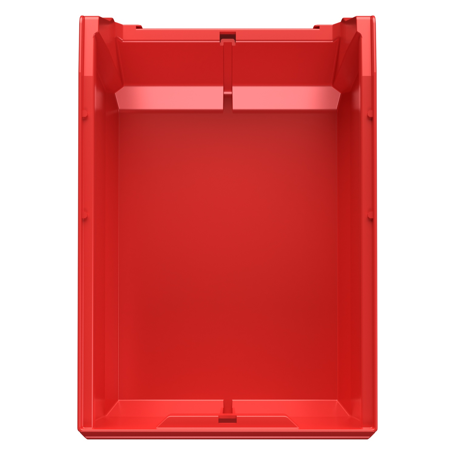 Складской лоток Logic Store 350x225x150 мм iPlast красный с отверстиями для продольной перегородки