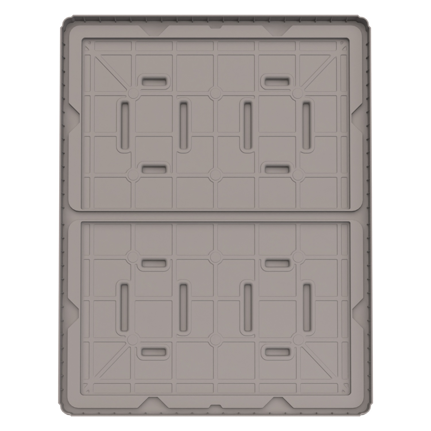 Крышка разборного контейнера Polybox 1450х1150х60 мм iPlast серая NEW (05.022)