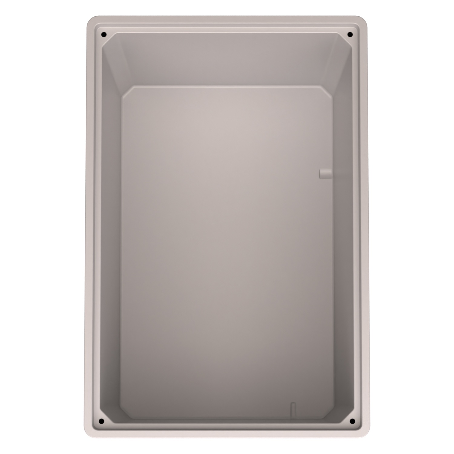 Большой контейнер 1200х800х800 мм iPlast iBOX светло-серый со сплошными стенками и дном, на ножках