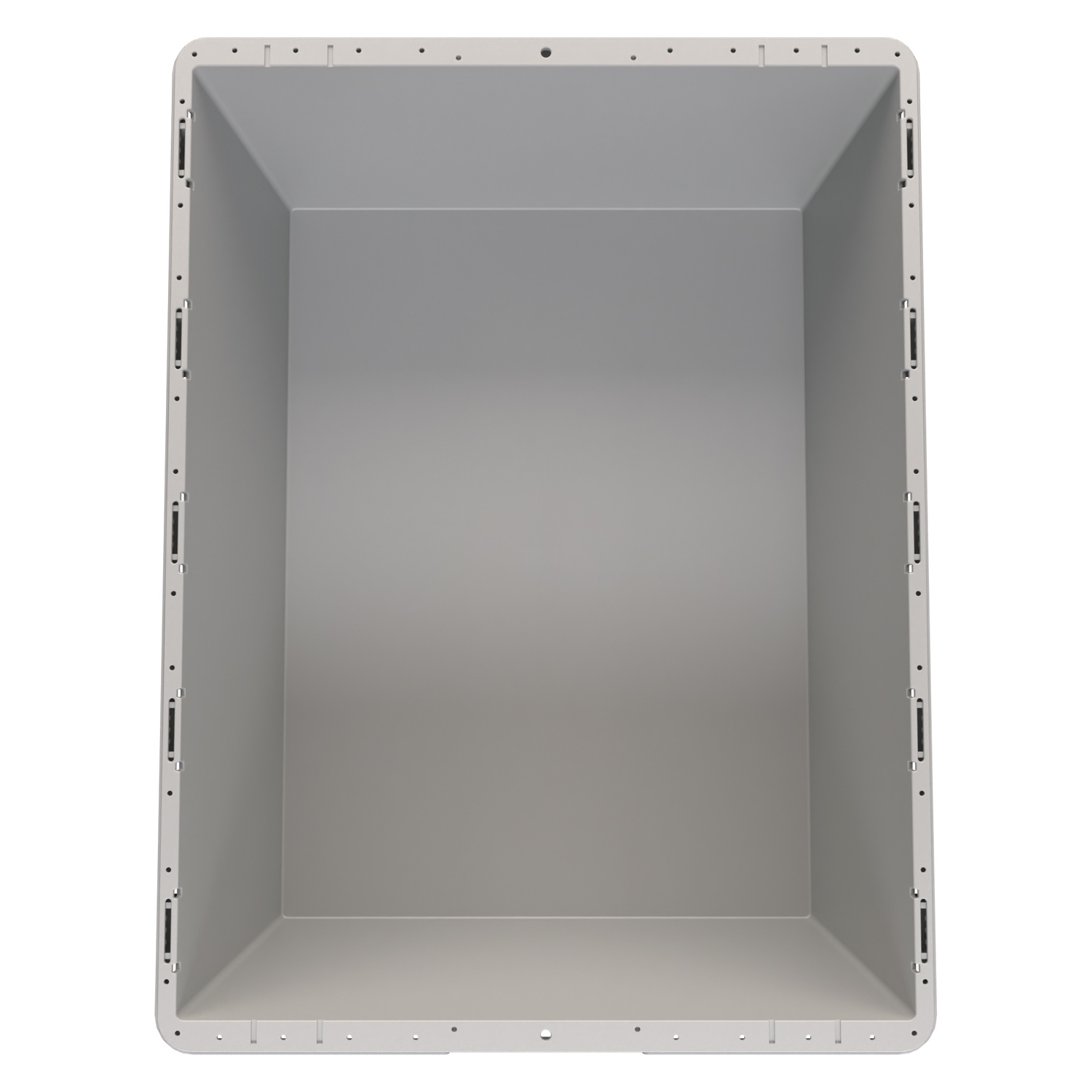 Вкладываемый контейнер INSTORE KVR-8634 800x600x340 мм iPlast светло-серый с усиленным дном и штабельным упором