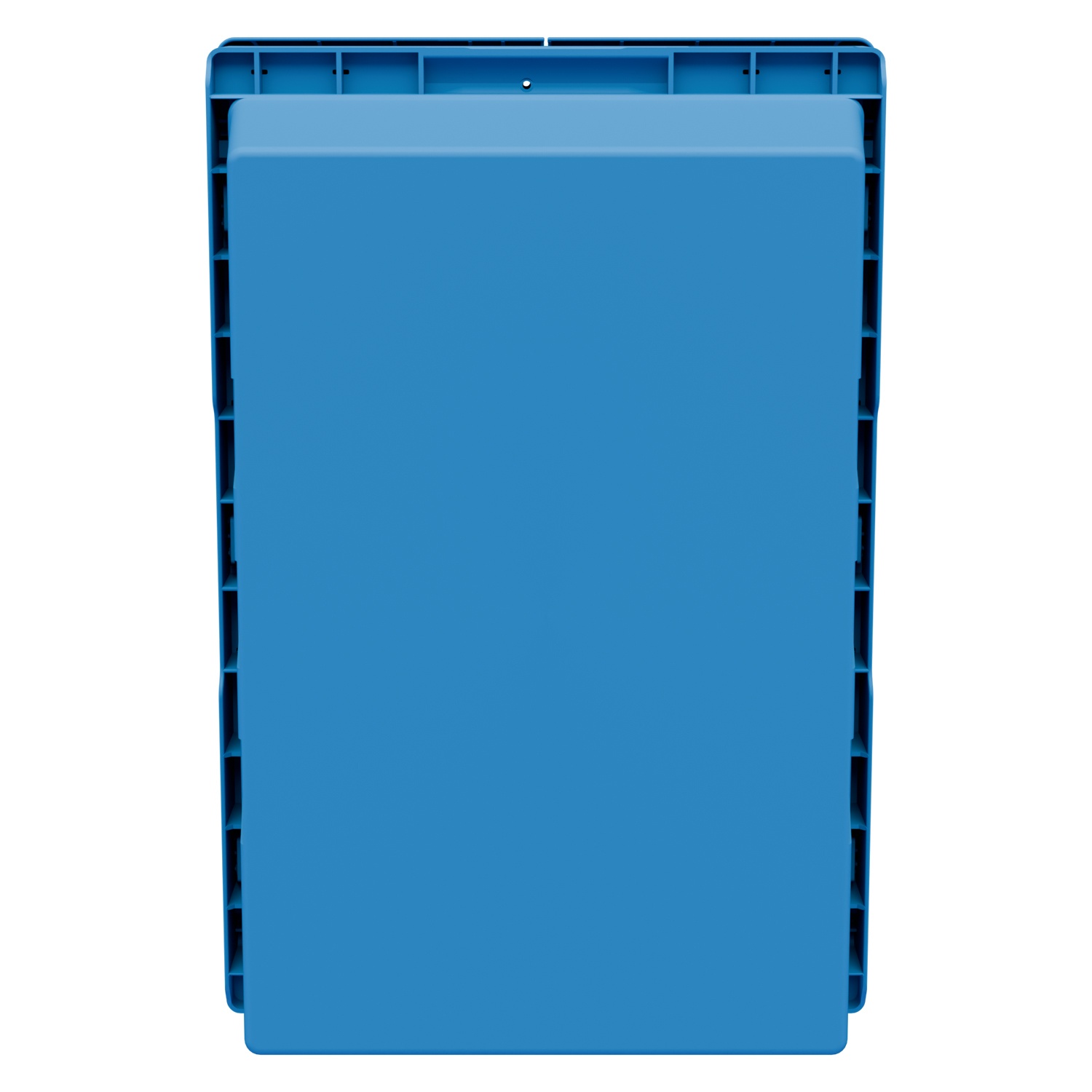 Вкладываемый контейнер INSTORE KV-6422 600х400х245 мм iPlast голубой со сплошным дном и распашной крышкой