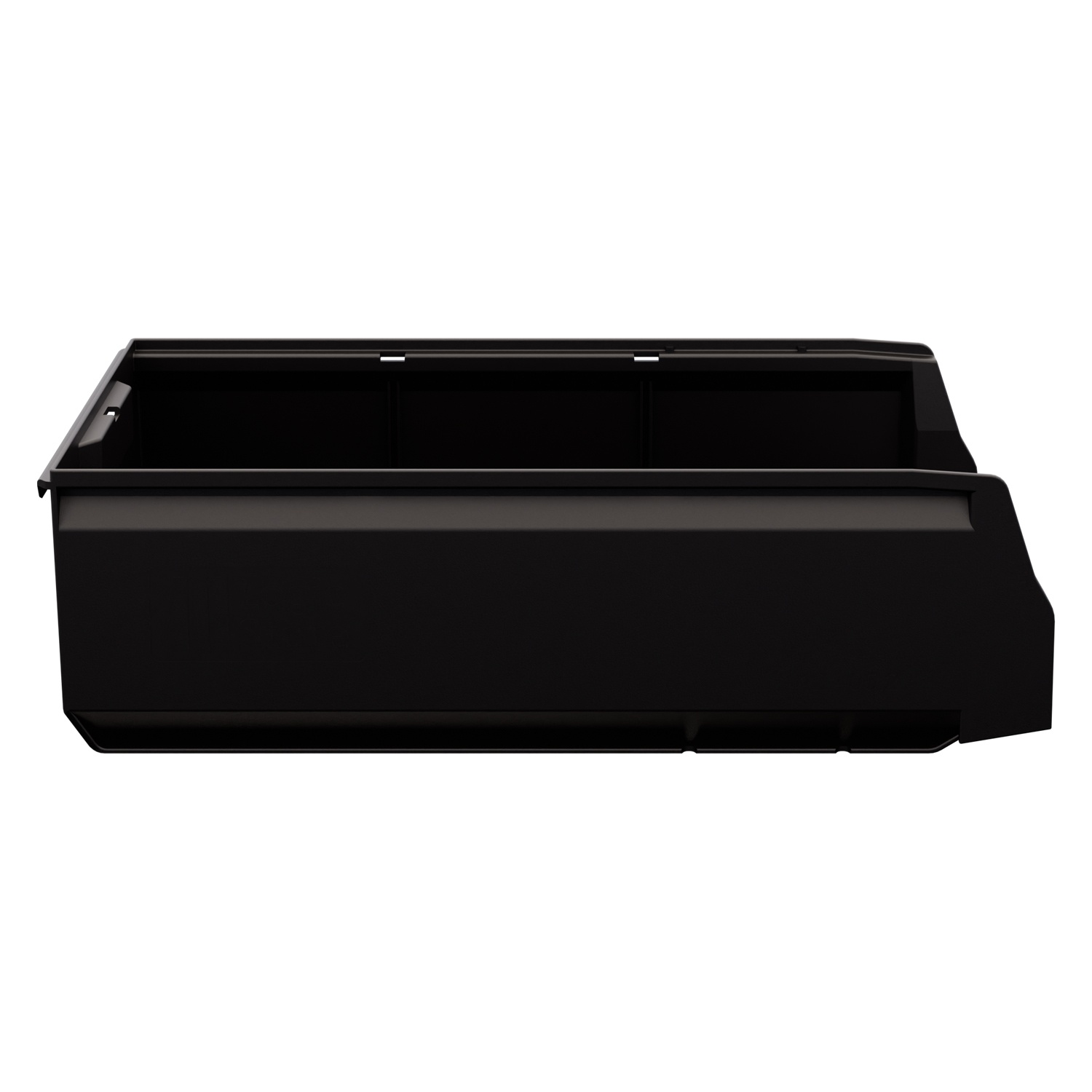 Складской лоток Logic Store 500х225х150 мм iPlast чёрный ЭКО с отверстиями для перегородок N2 (12.405.2)