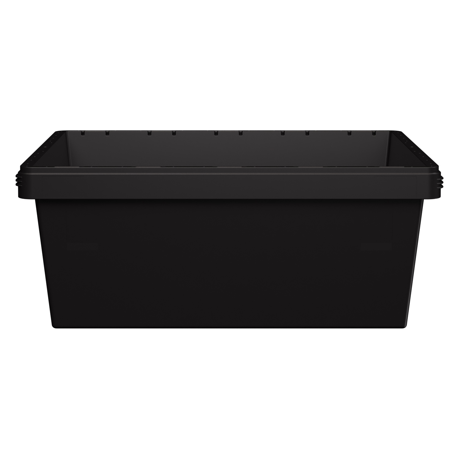 Вкладываемый контейнер INSTORE KV-8632 800x600x320 мм iPlast чёрный со сплошным дном