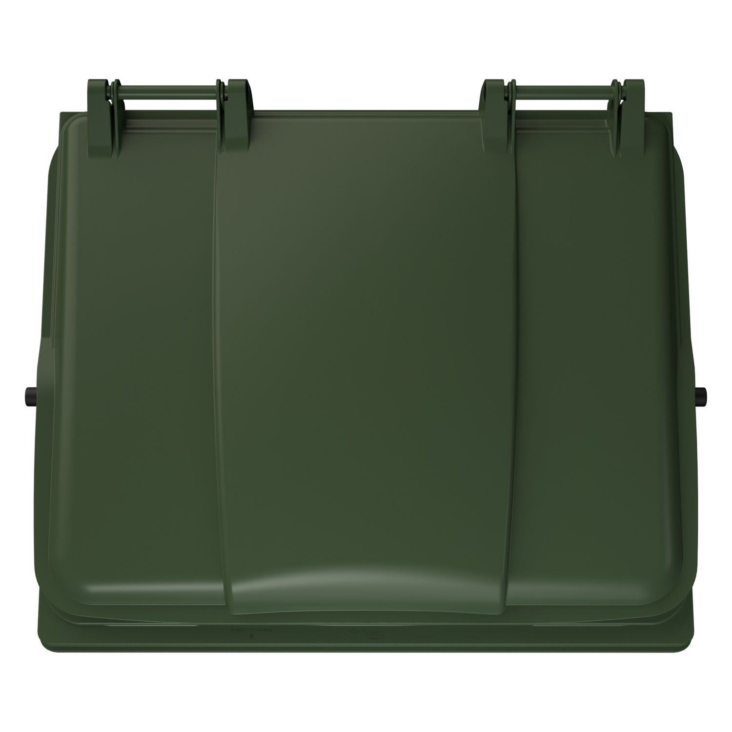 Мусорный контейнер 1100 л iPlast зелёный 4-колёсный с зелёной крышкой N2 (20.807.2)