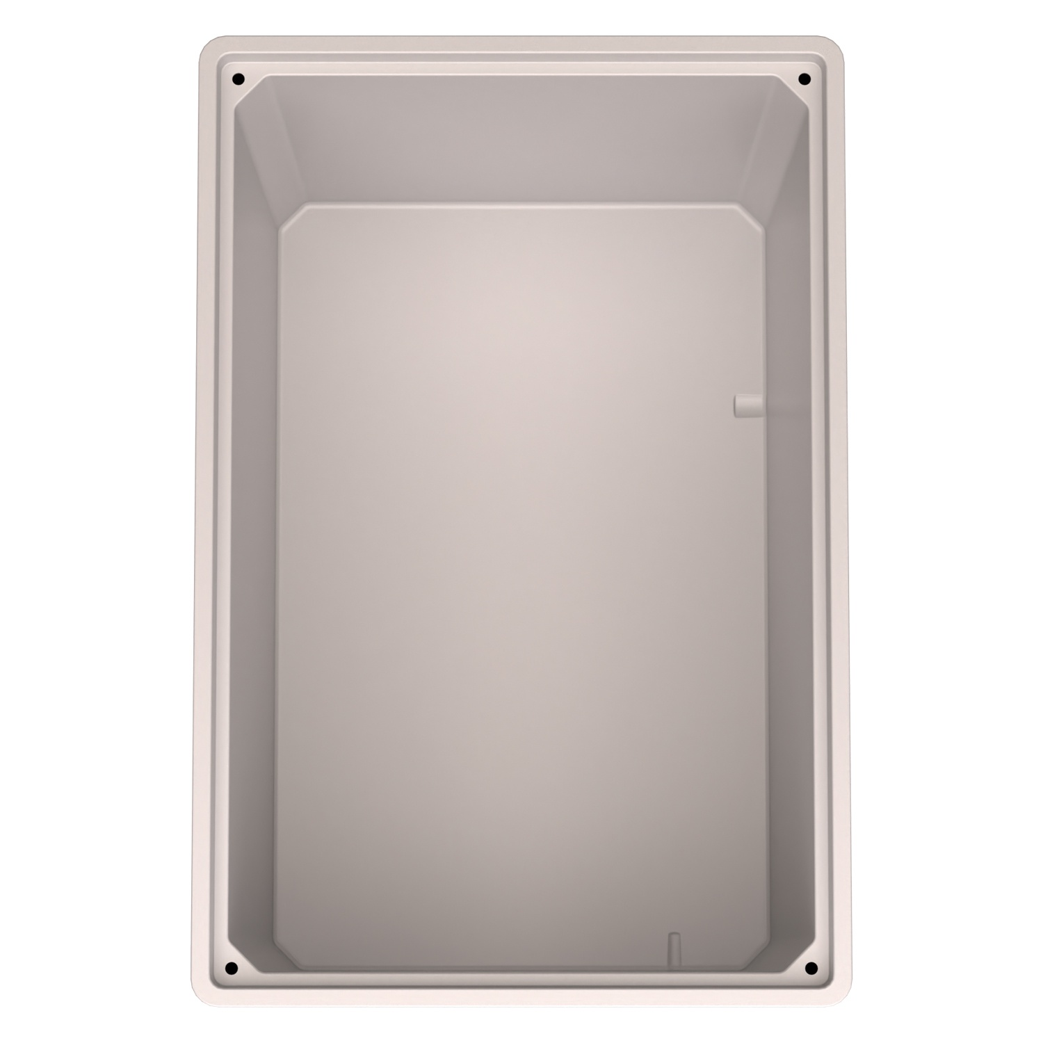 Большой контейнер 1200x800x800 мм iPlast iBOX светло-серый со сплошными стенками и дном, на полозьях