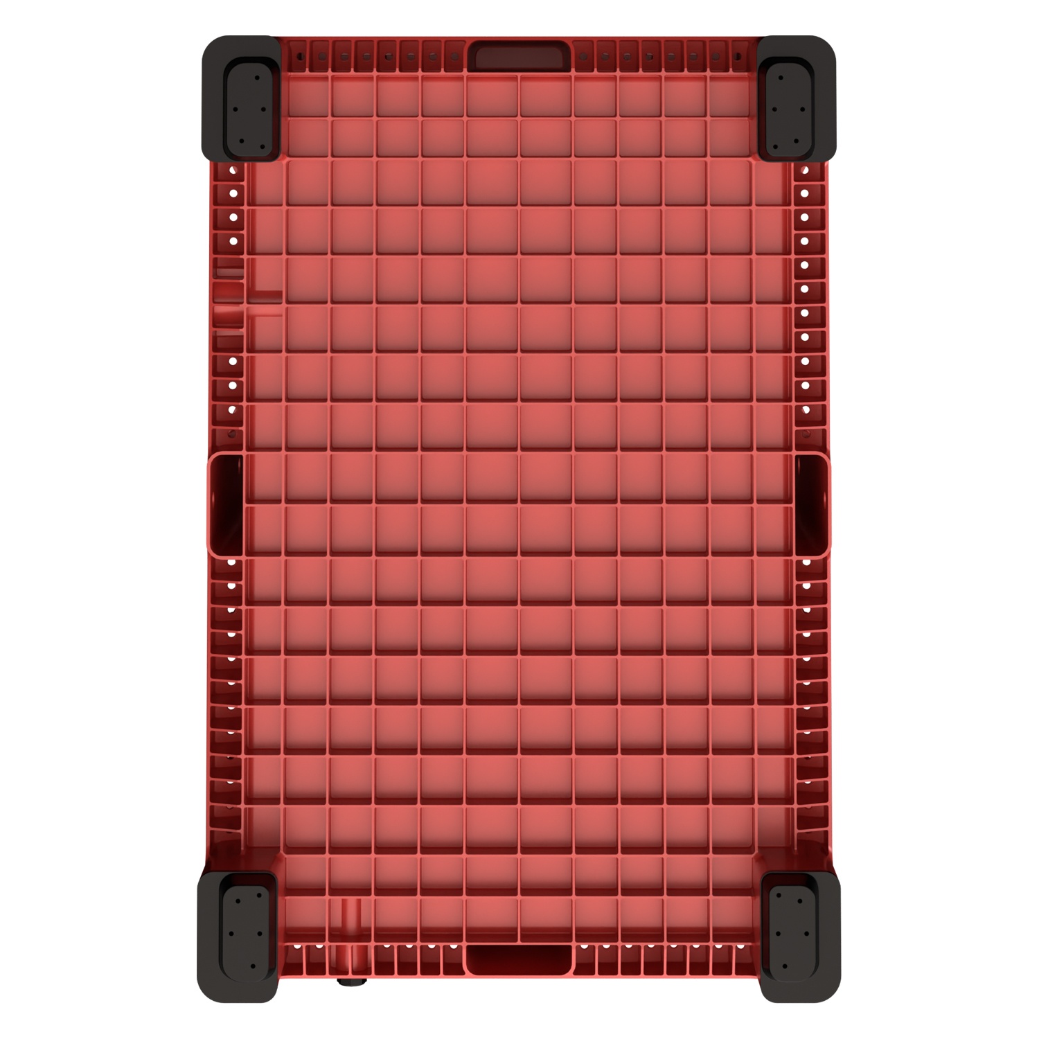 Большой контейнер 1200x800x800 мм iPlast iBOX красный со сплошными стенками и дном, на ножках