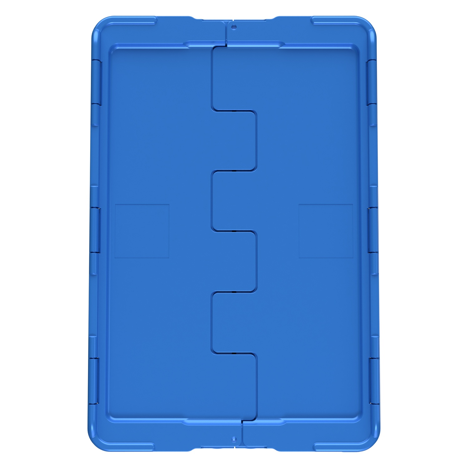 Вкладываемый контейнер INSTORE KV-6437 600х400х390 мм iPlast голубой со сплошным дном и распашной крышкой