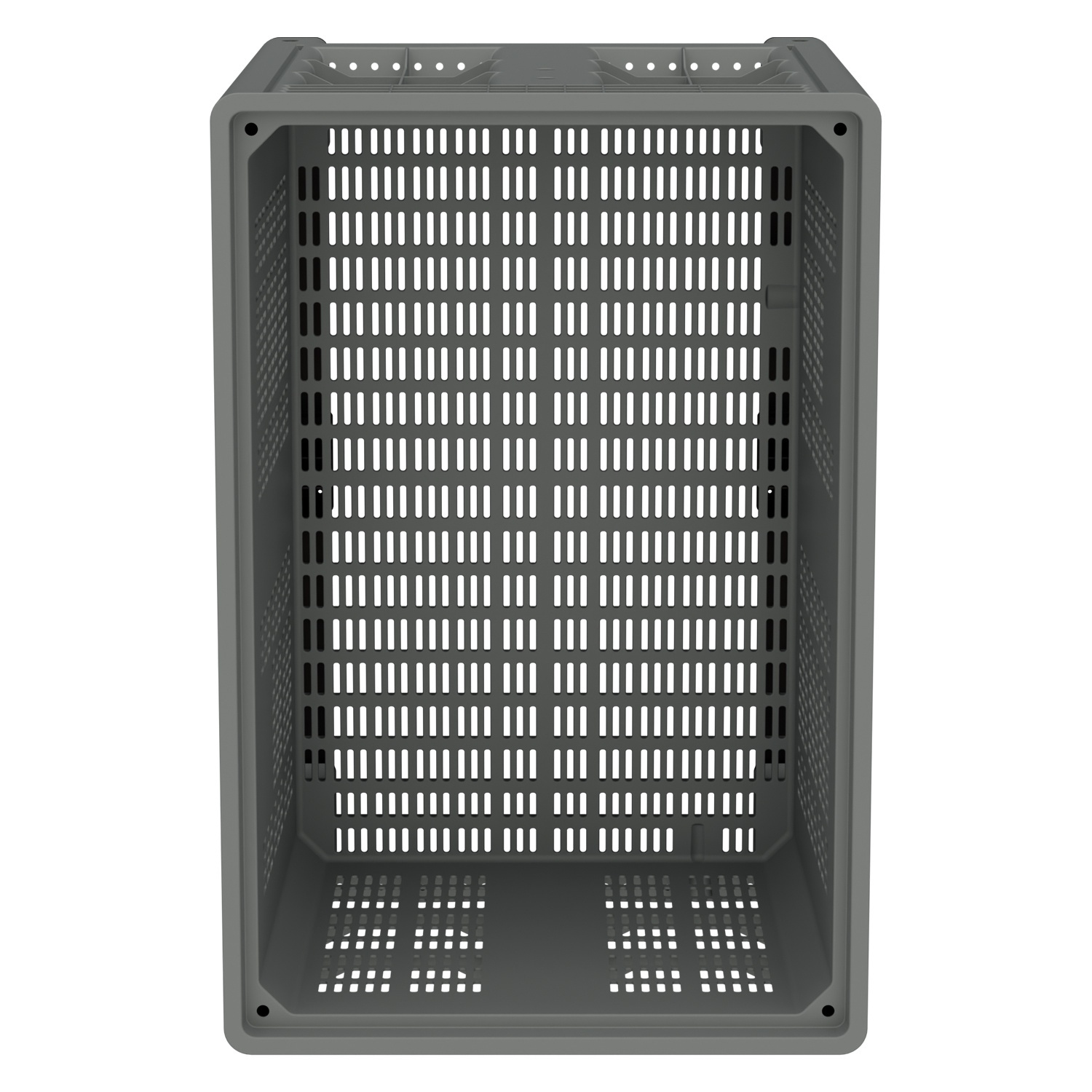 Большой контейнер 1200x800x800 мм iPlast iBOX светло-серый c перфорированными стенками и дном, на полозьях Большой контейнер 1200x800x800 мм iPlast iBOX светло-серый c перфорированными стенками и дном, на полозьях