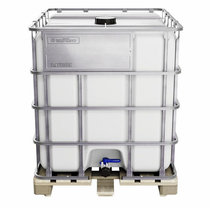 Еврокуб 1000 л на деревянном поддоне в обрешётке