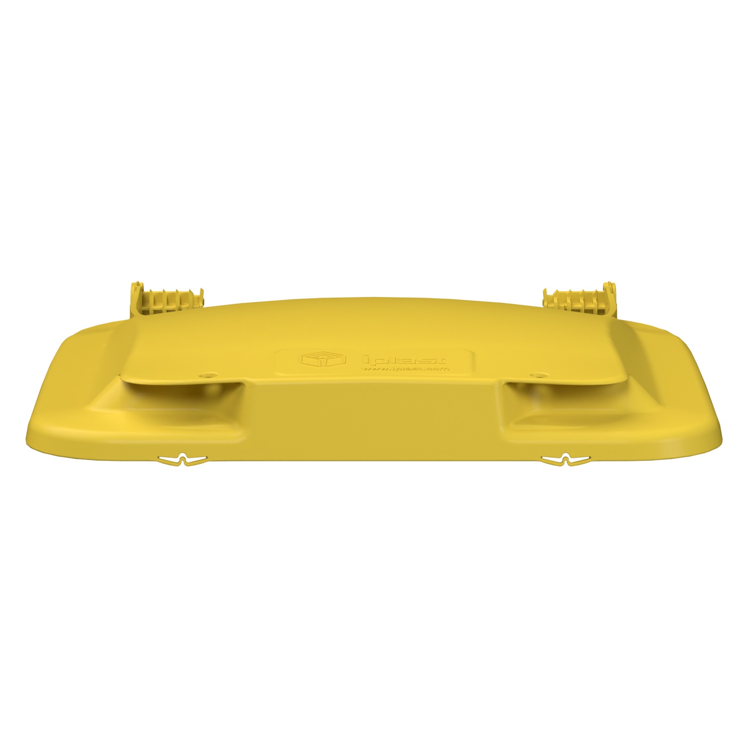 Крышка для мусорного контейнера 120 л (Light) iPlast жёлтая c осями для крепления