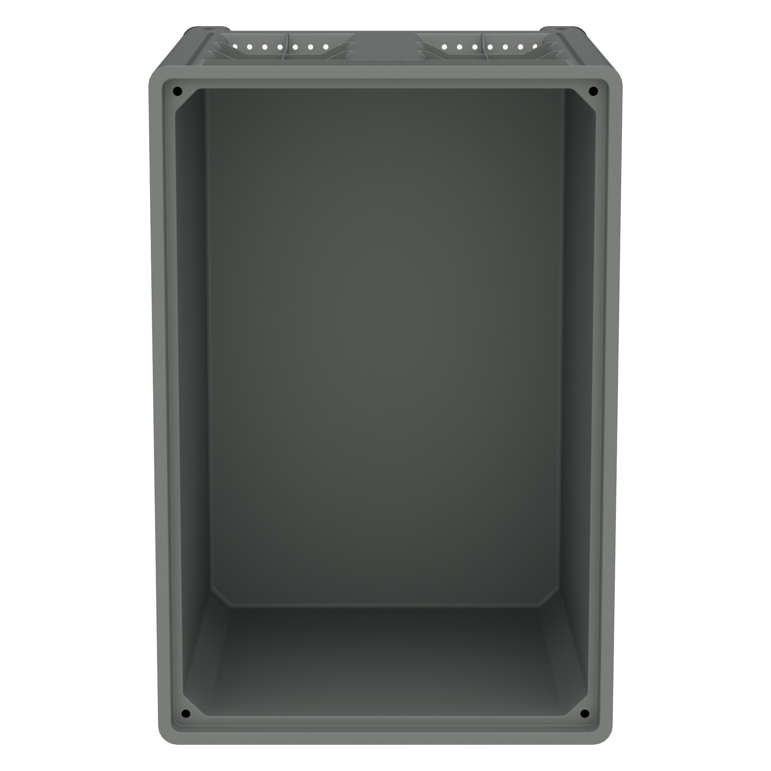 Большой контейнер 1200x800x800 мм iPlast iBOX светло-серый со сплошными стенками и дном, на полозьях