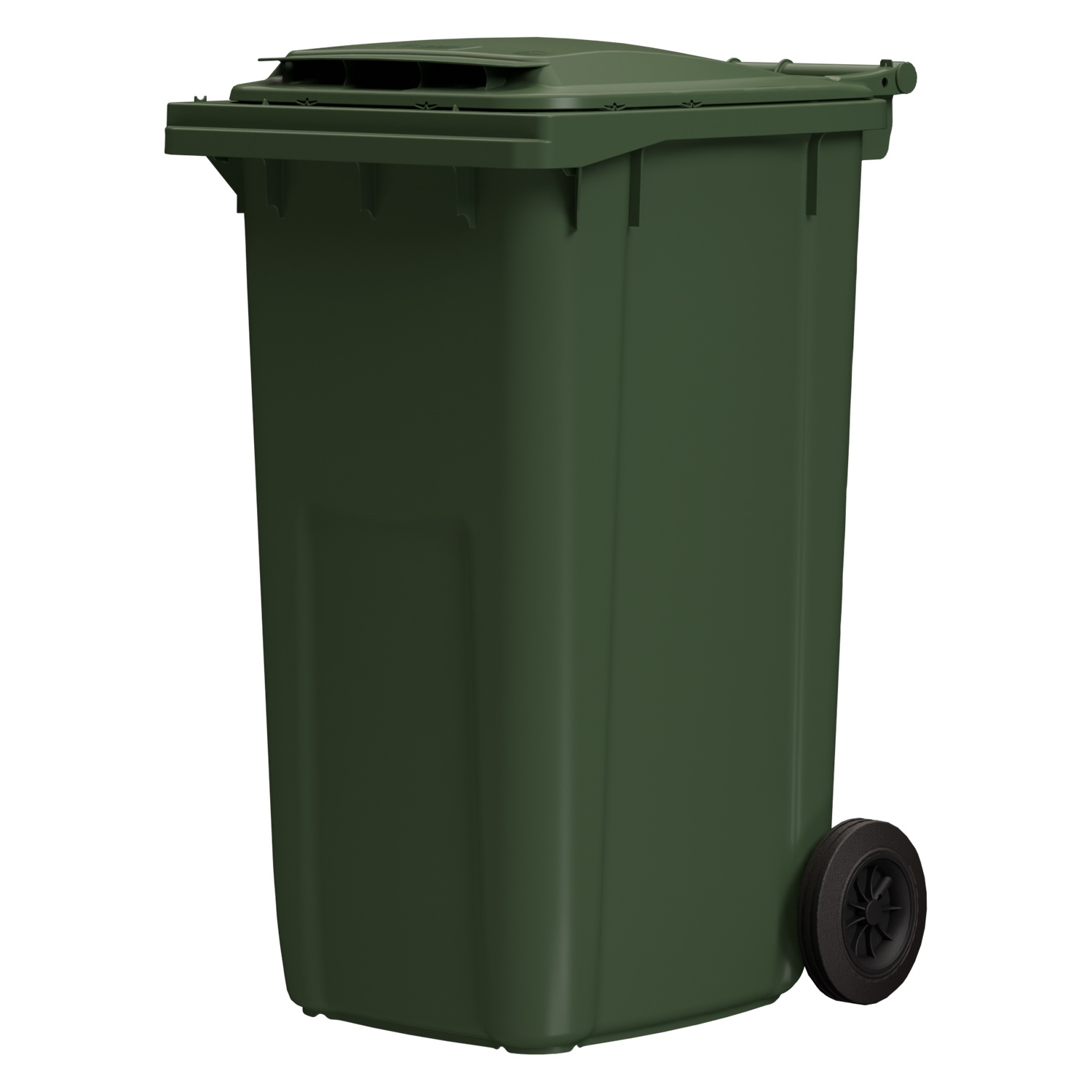 Мусорный контейнер 240 л iPlast зелёный 2-колёсный (д. 200 мм) с зелёной крышкой NEW (20.808) Мусорный контейнер 240 л iPlast зелёный 2-колёсный (д. 200 мм) с зелёной крышкой NEW (20.808)