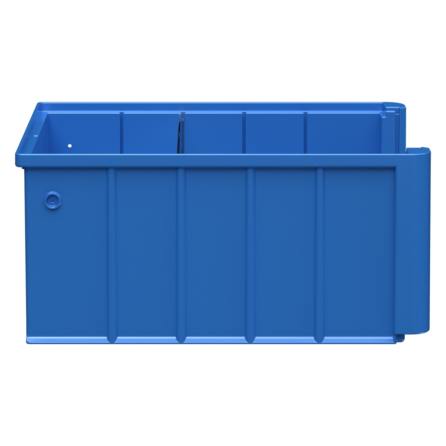 Полочный контейнер SK-3214 300х235х140 мм iPlast голубой с 1 поперечной перегородкой Полочный контейнер SK-3214 300х235х140 мм iPlast голубой с 1 поперечной перегородкой