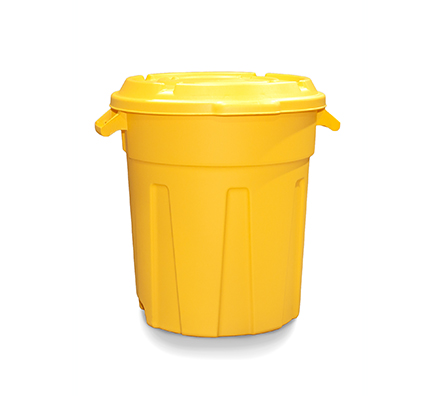 Бак 60 литров с крышкой универсальный желтый