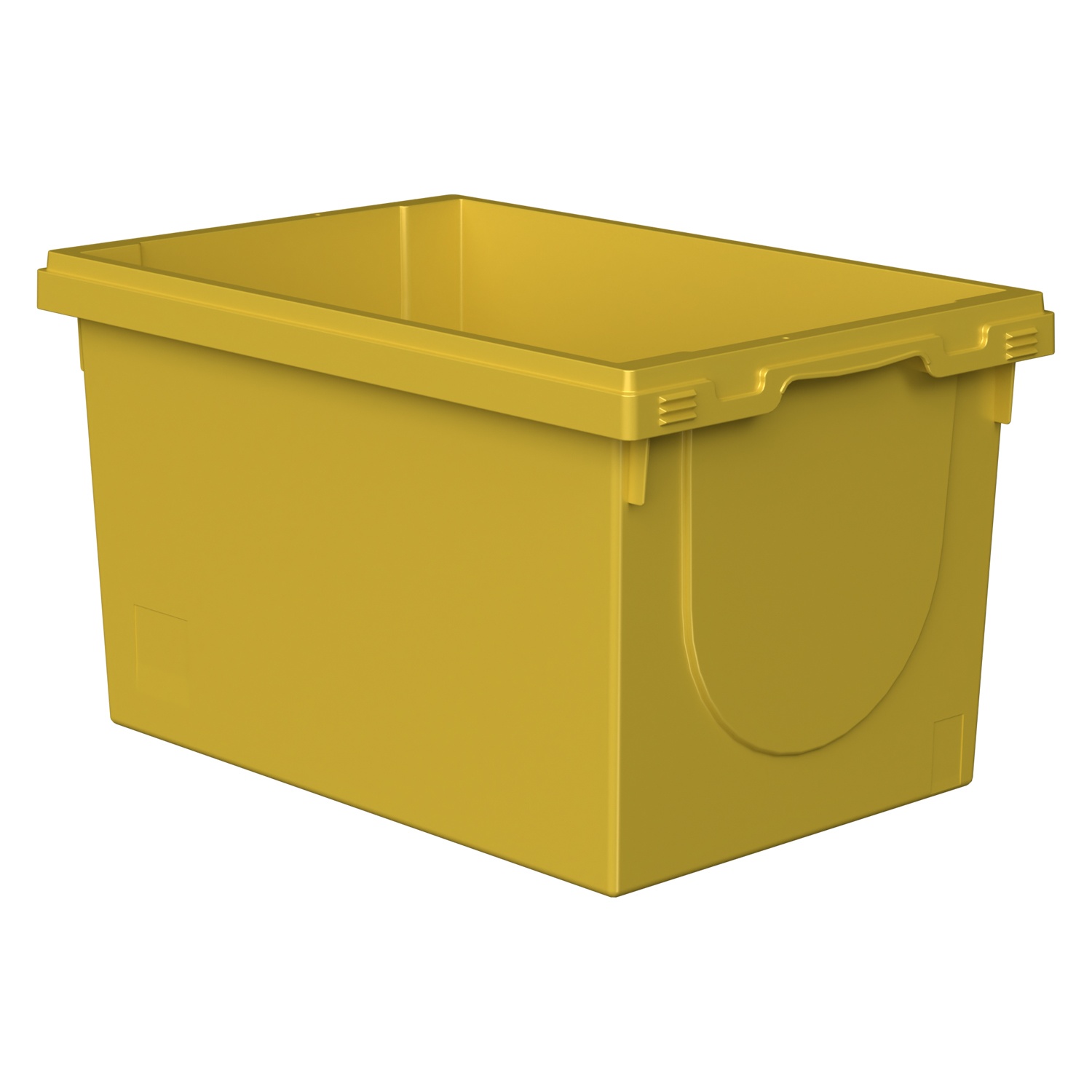 Вкладываемый контейнер INSTORE KV-6432 600x400x325 мм iPlast жёлтый с усиленным дном