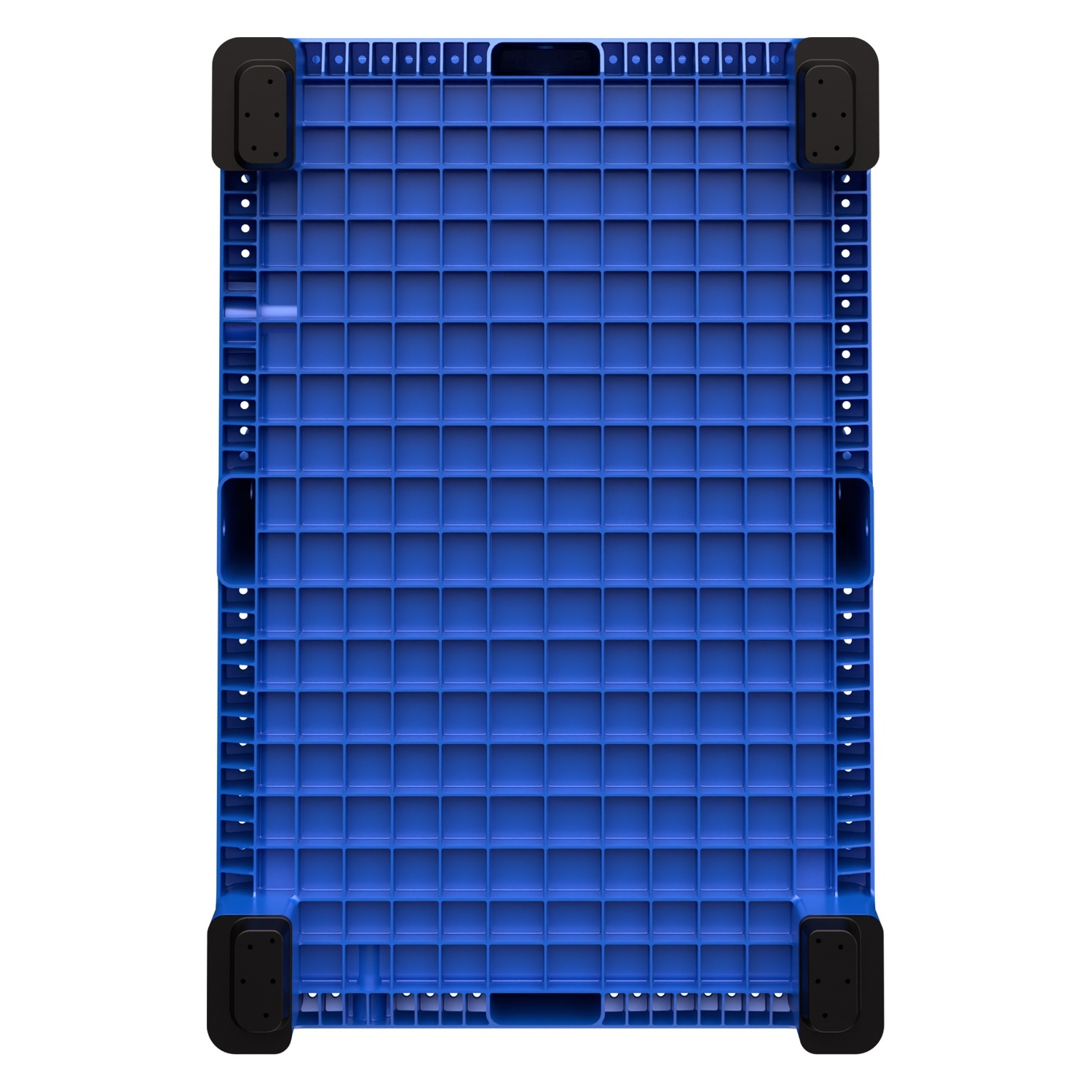 Большой контейнер 1200x800x800 мм iPlast iBOX голубой со сплошными стенками и дном, на ножках