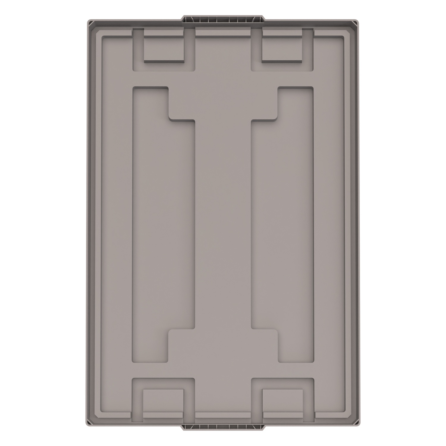 Крышка разборного контейнера Polybox 1200x800x50 мм iPlast серая