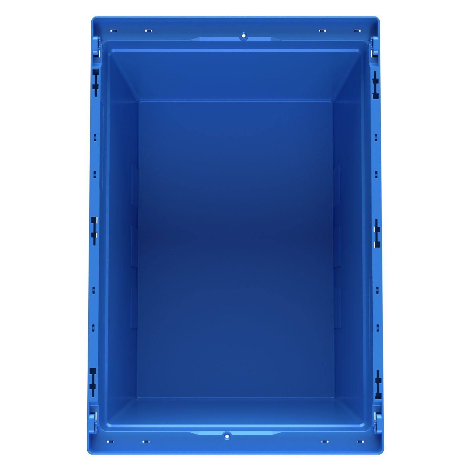 Вкладываемый контейнер INSTORE KV-6442 600x400x420 мм iPlast голубой со сплошным дном