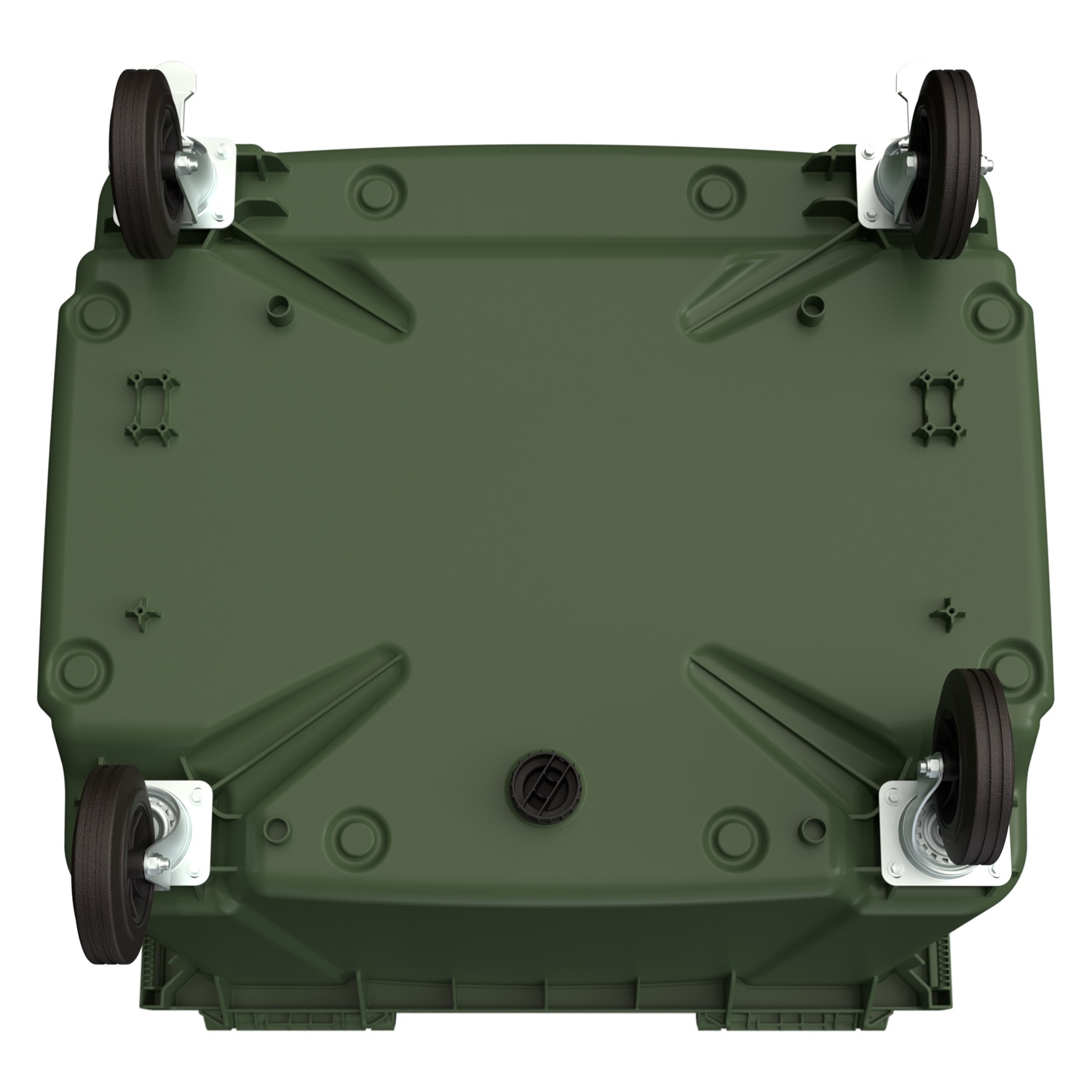 Мусорный контейнер 1100 л iPlast зелёный 4-колёсный с зелёной крышкой N1 (20.807.1) Мусорный контейнер 1100 л iPlast зелёный 4-колёсный с зелёной крышкой N1 (20.807.1)