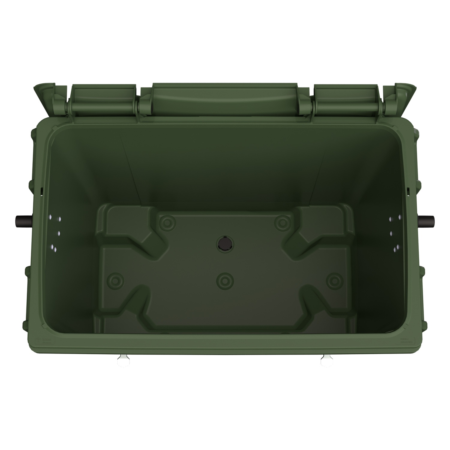 Мусорный контейнер 770 л iPlast зелёный 4-колёсный с зелёной крышкой Мусорный контейнер 770 л iPlast зелёный 4-колёсный с зелёной крышкой