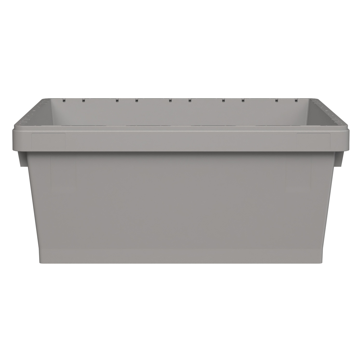 Вкладываемый контейнер INSTORE KVR-8634 800x600x340 мм iPlast светло-серый с усиленным дном и штабельным упором